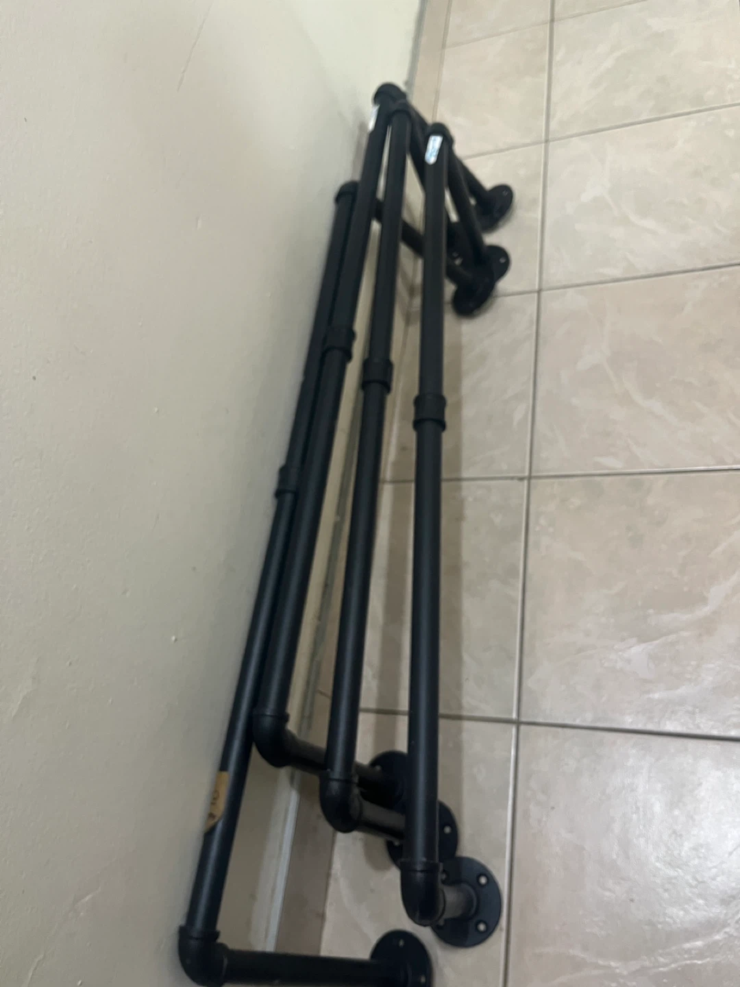 4 Black Industrial Pipe Clothes Rack - photo 3