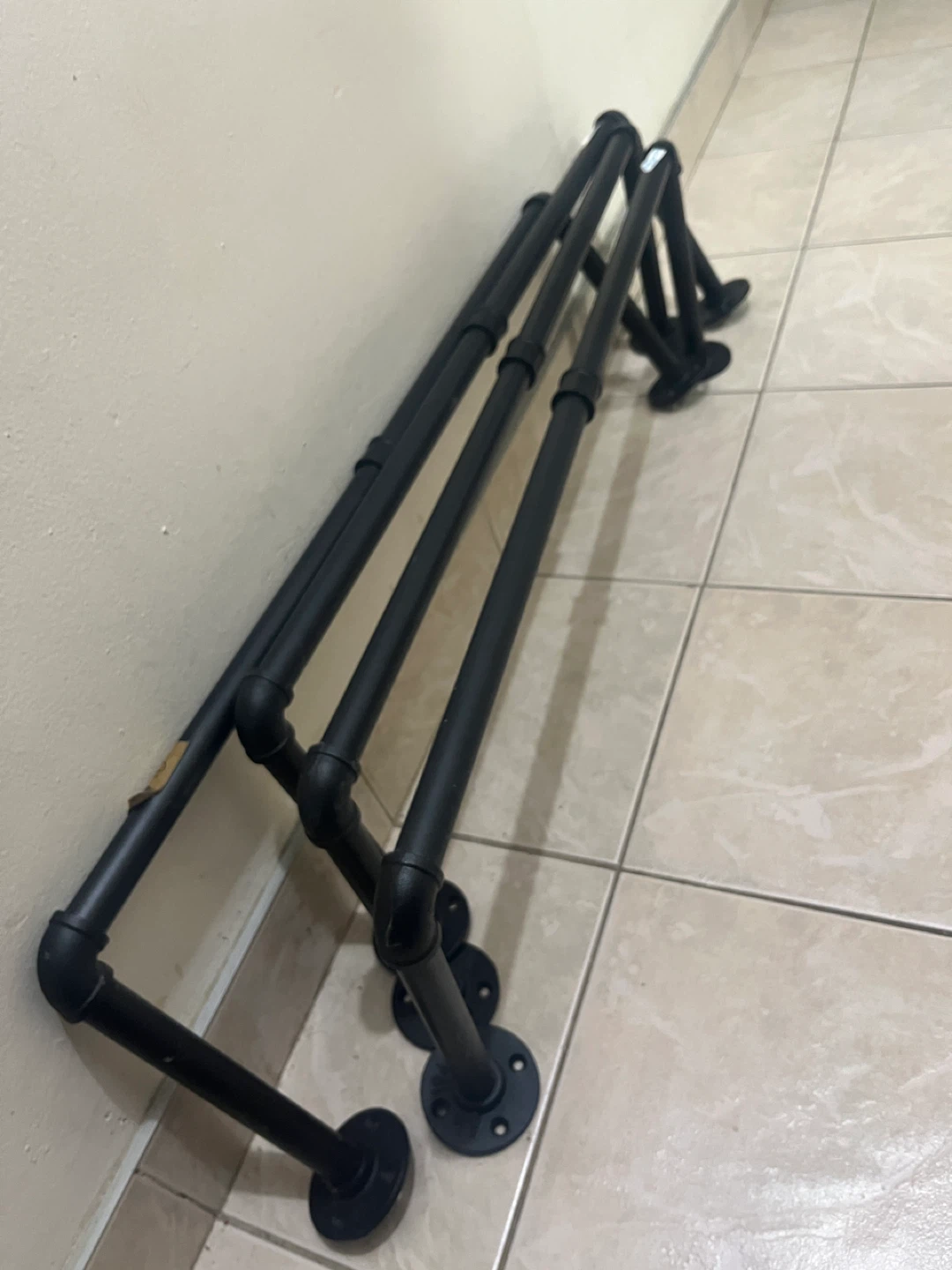 4 Black Industrial Pipe Clothes Rack - photo 2