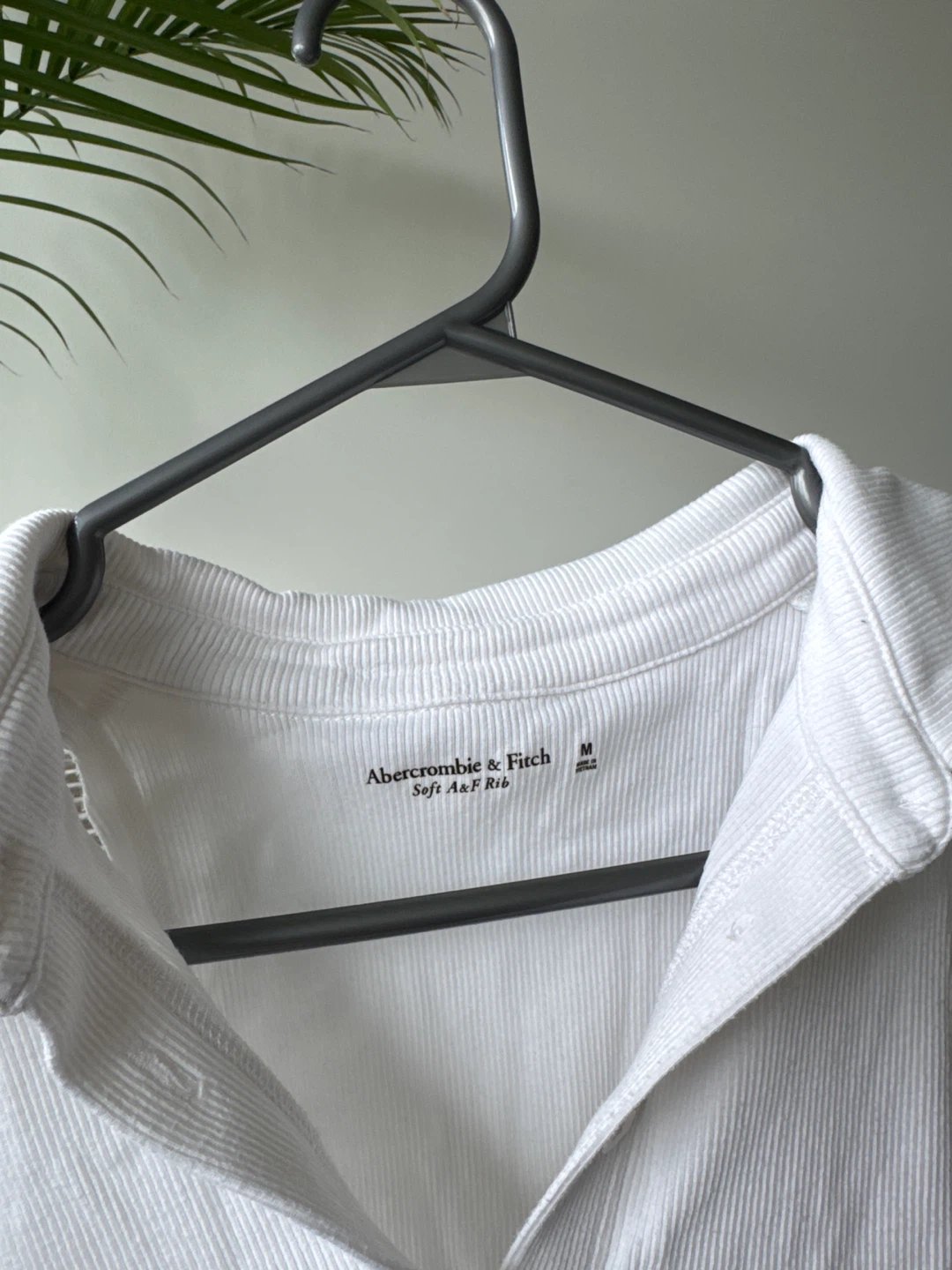 Abercrombie & Fitch Soft A&F Rib Tank Top - White - Size M - photo 2