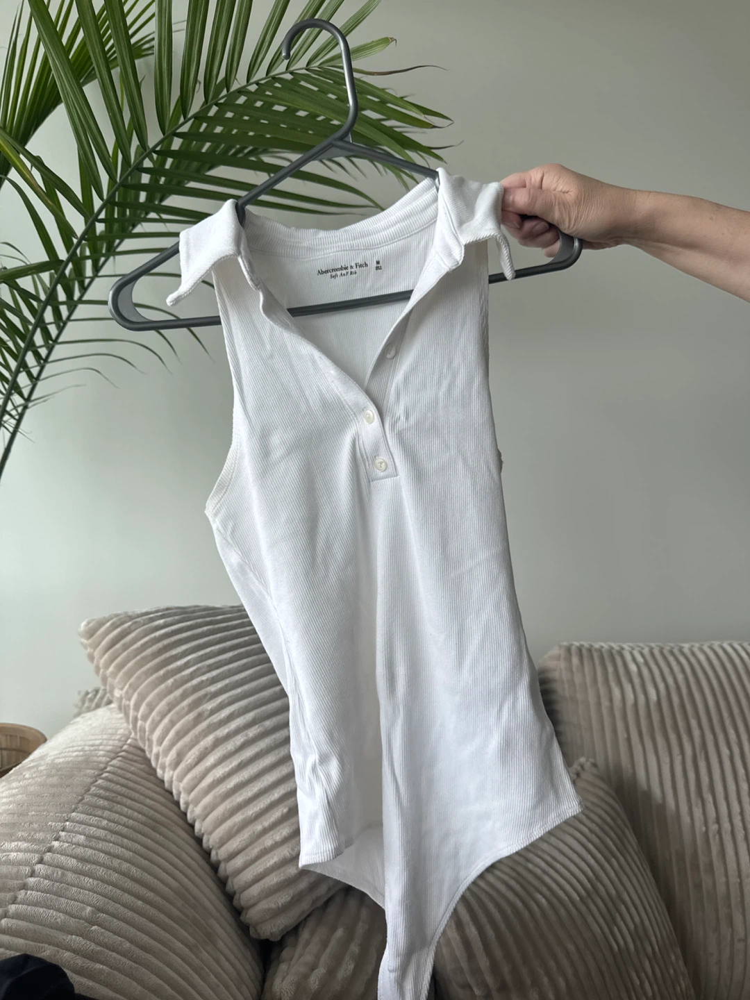 Abercrombie & Fitch Soft A&F Rib Tank Top - White - Size M