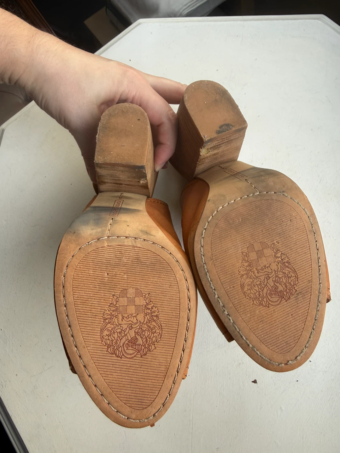 Vince Camuto Brown Leather Heels sz 9 - photo 5