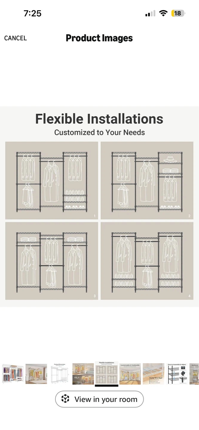 Open closet / portable closet