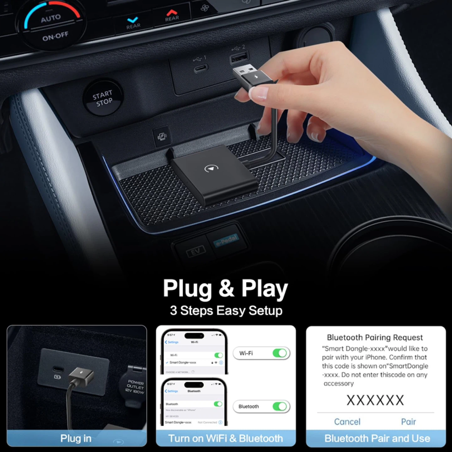 Wireless CarPlay Adapter Converts Wired to Wireless Carplay - photo 5