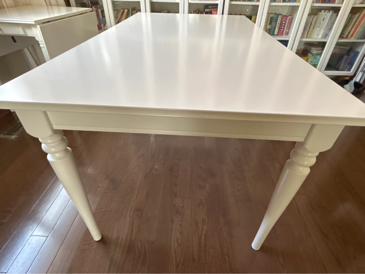 White Extendable Dining Table - photo 2