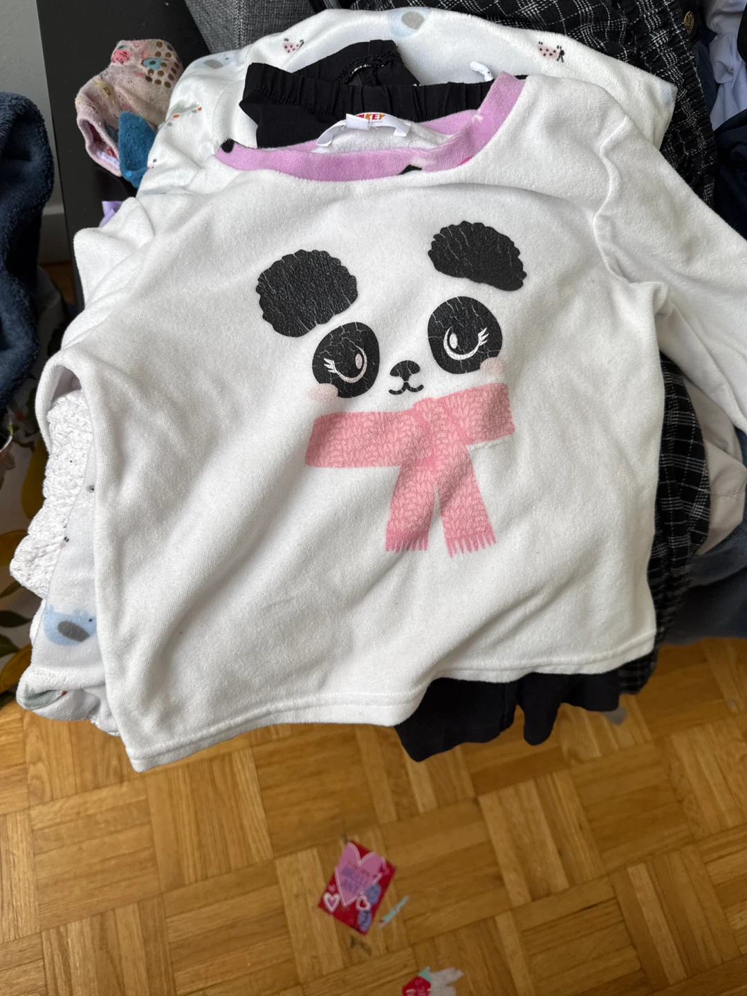 Children's White Panda Long Sleeve Shirt - photo 2