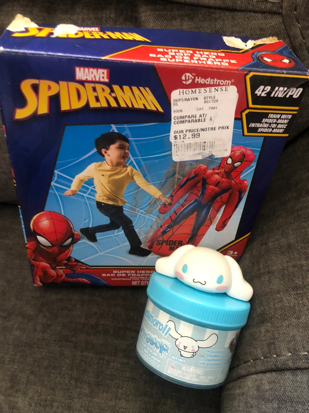 Spider-Man Bop Bag & Cinnamoroll Slime Gloo