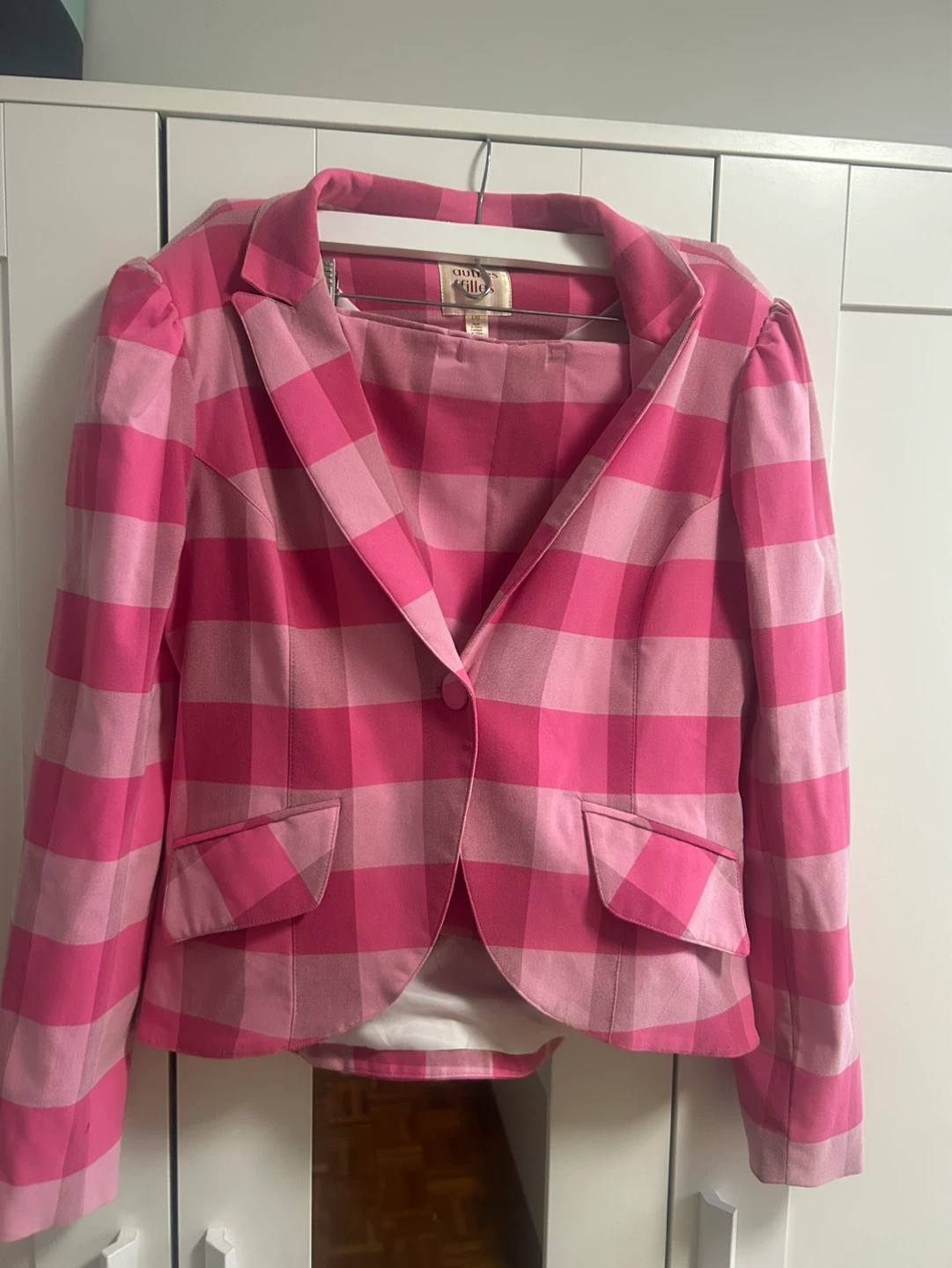 Pink Gingham Blazer and Skirt Set - photo 2