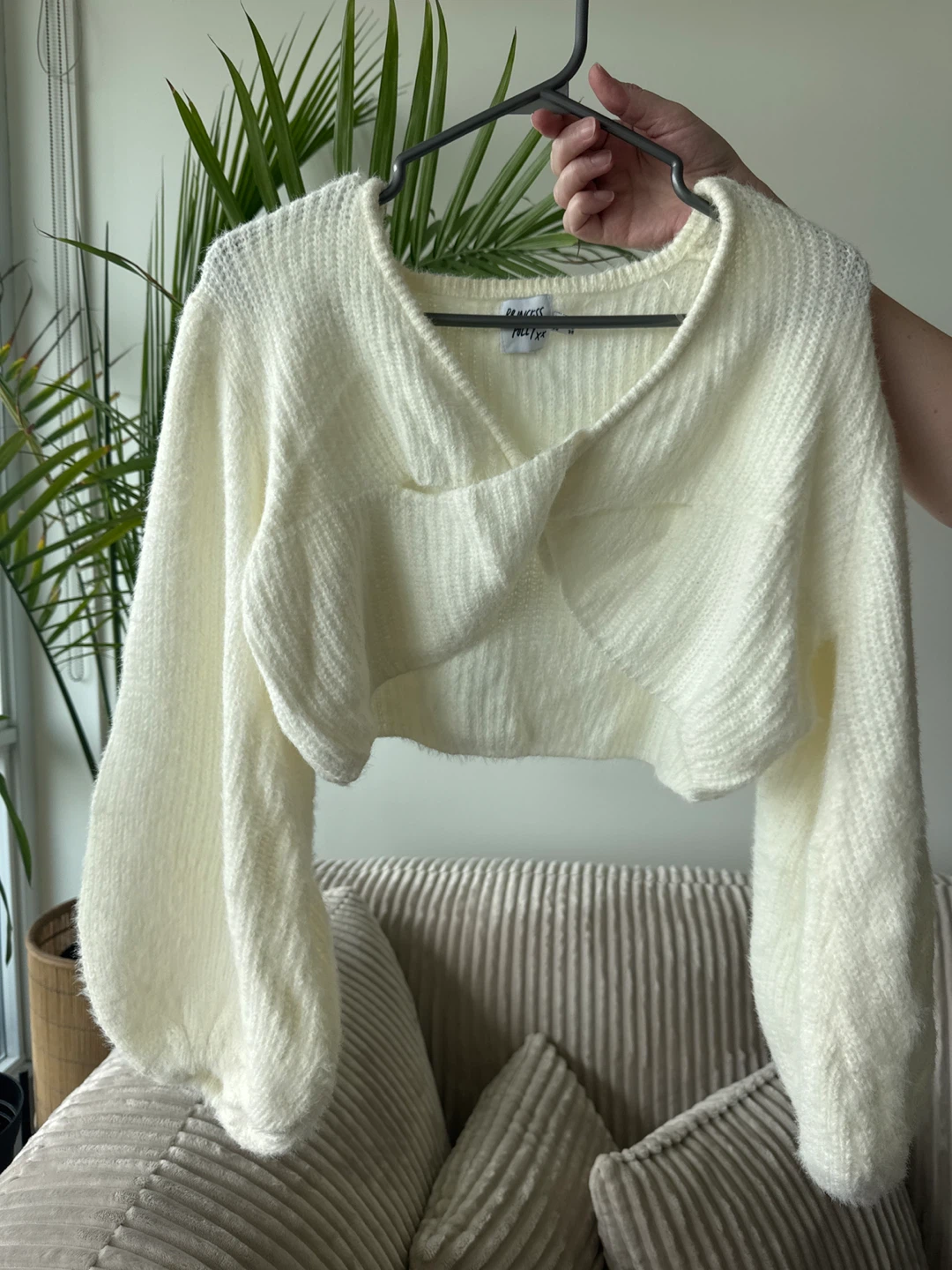 Princess Polly Cream Knit Crop Sweater - photo 3