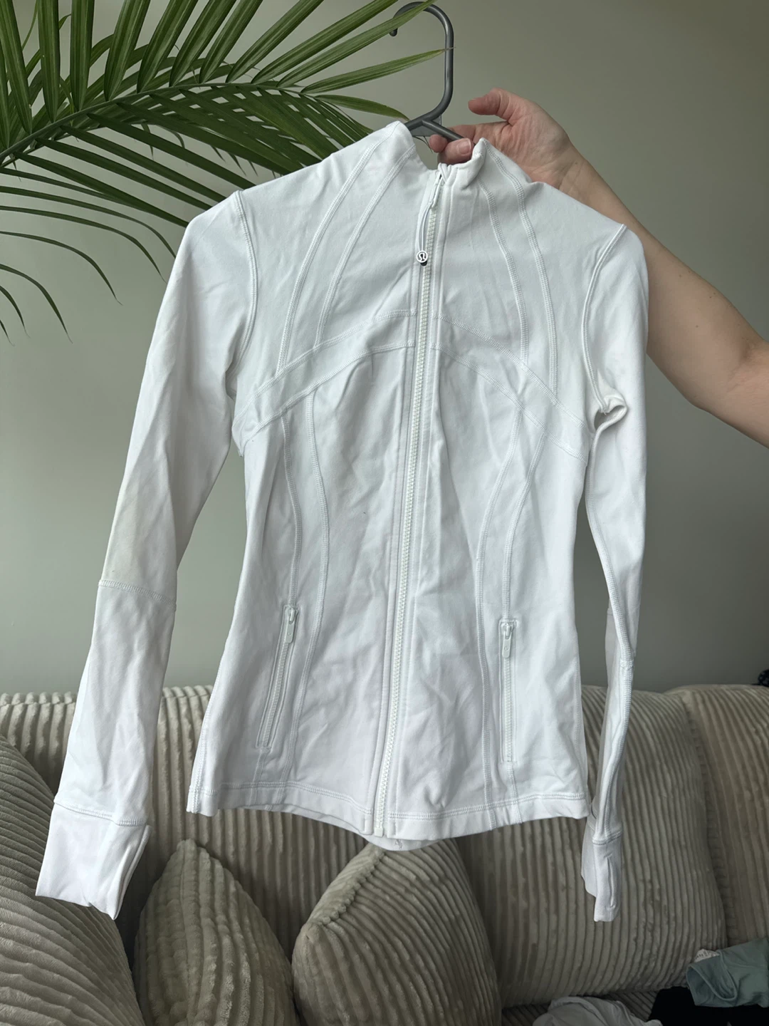 Lululemon White Zip-Up Jacket Size 4