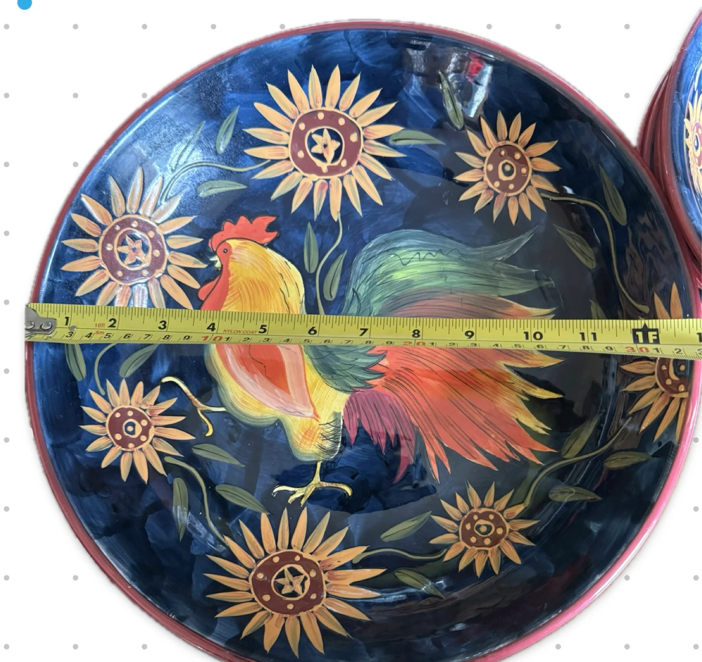 Set of 5 Rooster & Sunflower Decorative Bowls - photo 2
