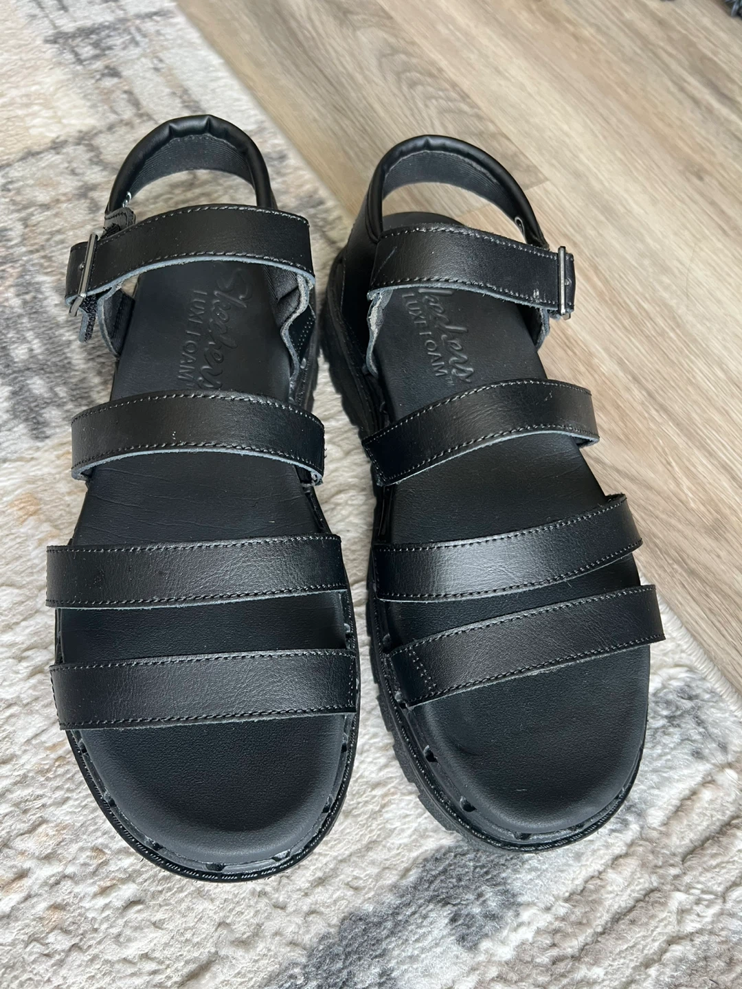 Skechers Women's Black Strappy Platform Sandals Size 9 - photo 4