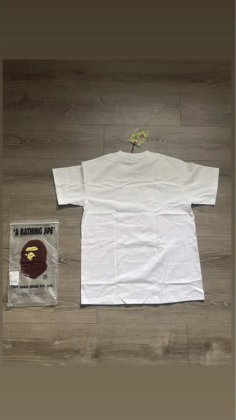 BAPE Blue Camo Ape T-Shirt (White) - photo 2