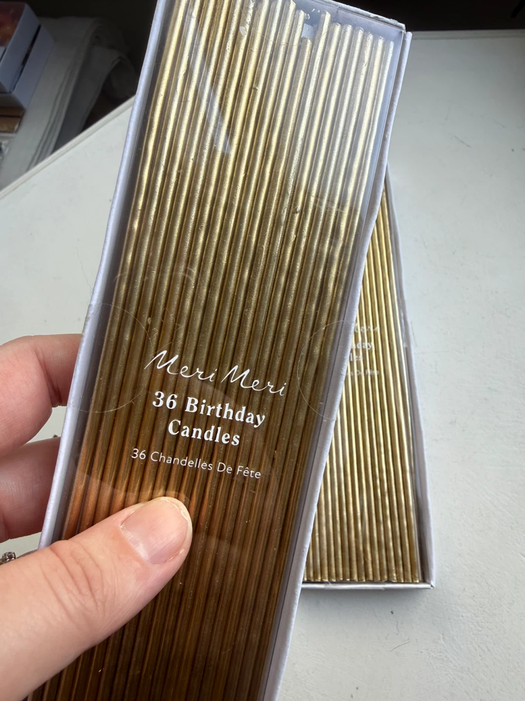 Meri Meri skinny gold birthday candles BNIB - photo 2