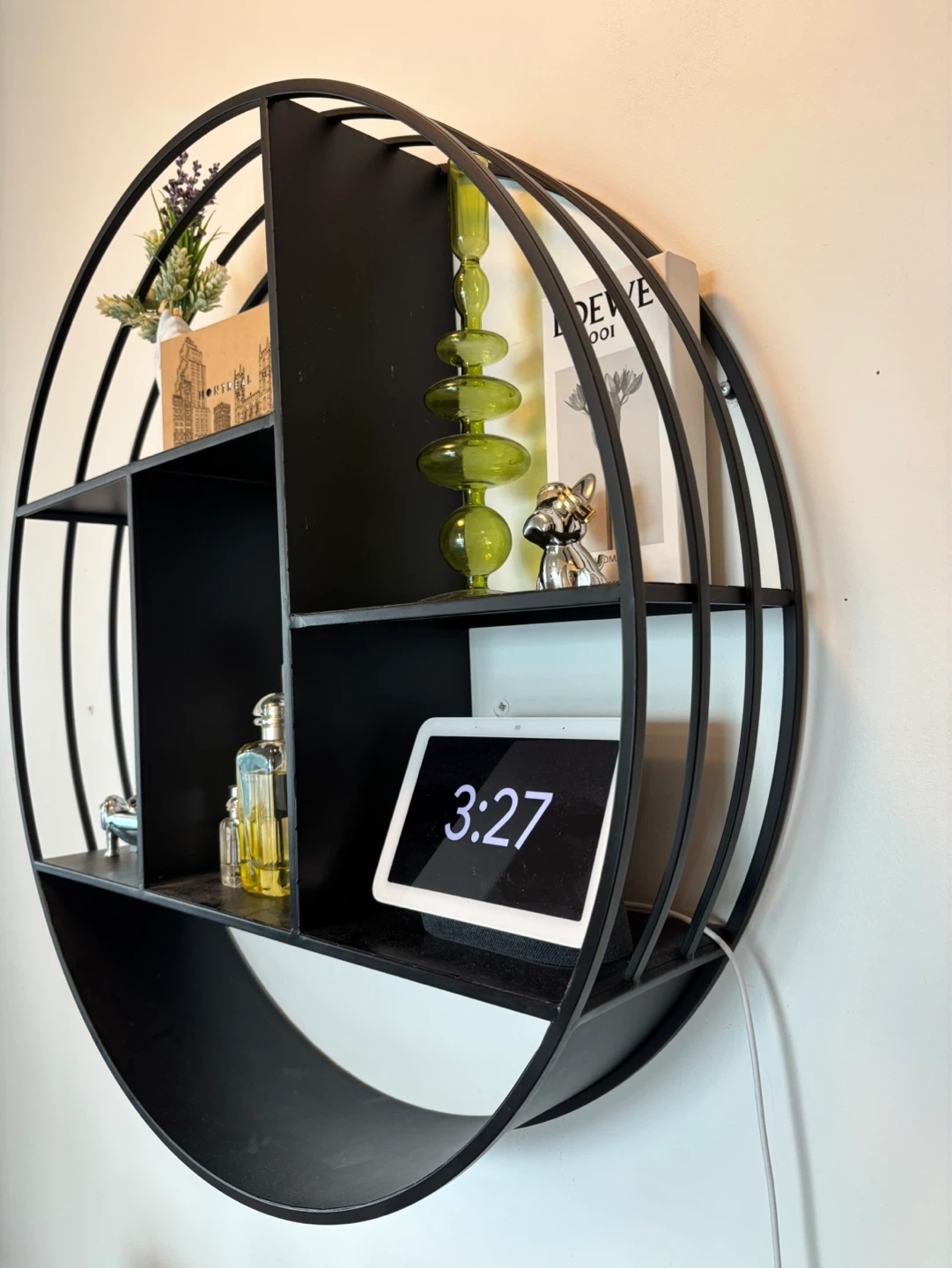 Bouclair Black Round Metal Wall Shelf - photo 4