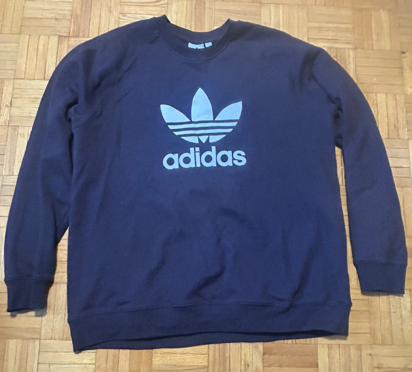 Adidas Trefoil Logo Sweatshirt Mens 2XL purple