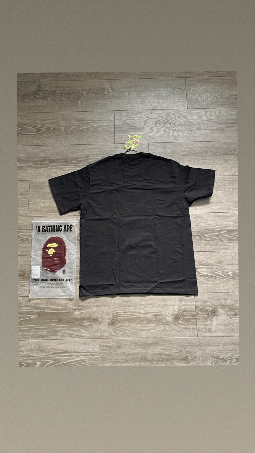 Bape Plaid Ape T- Shirt (Black) - photo 2