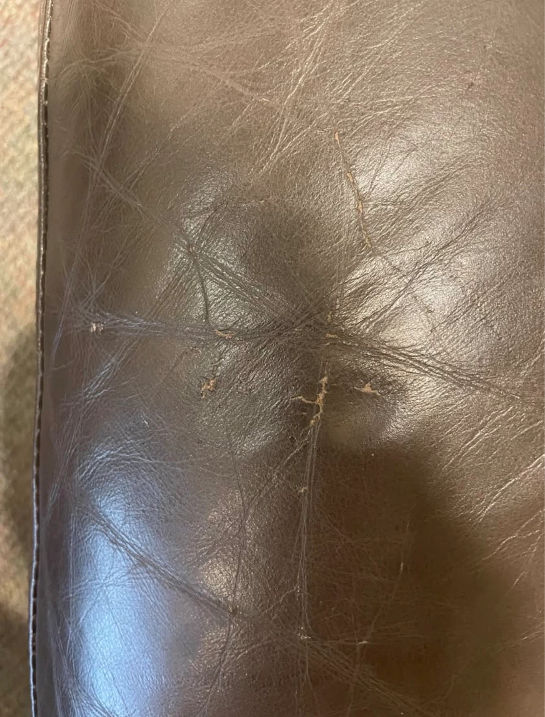 Brown Leather Loveseat - photo 3
