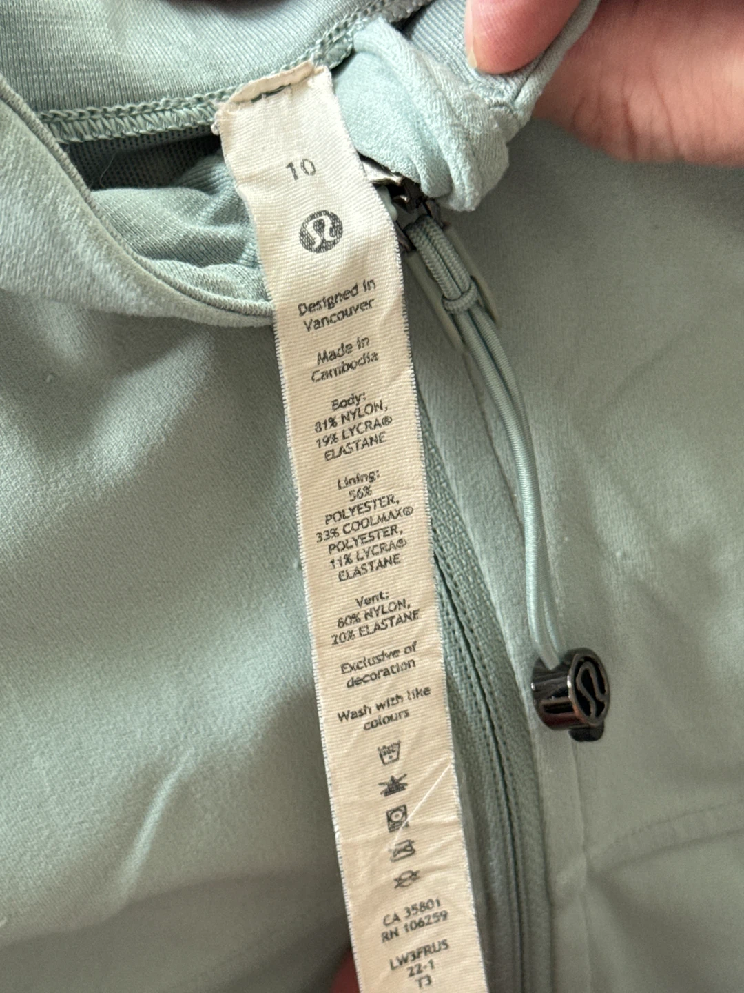 Lululemon Light Blue Full Zip Jacket Women's Size 10 - photo 3