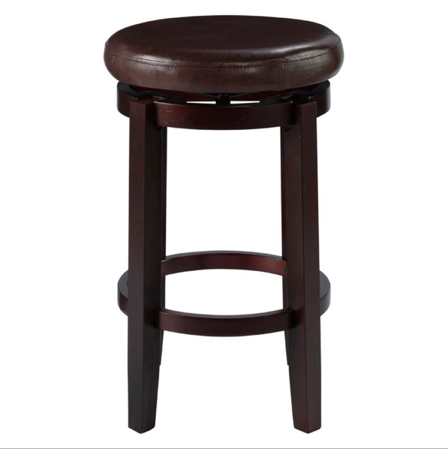 Swivel Bar Stool - Brown Faux Leather