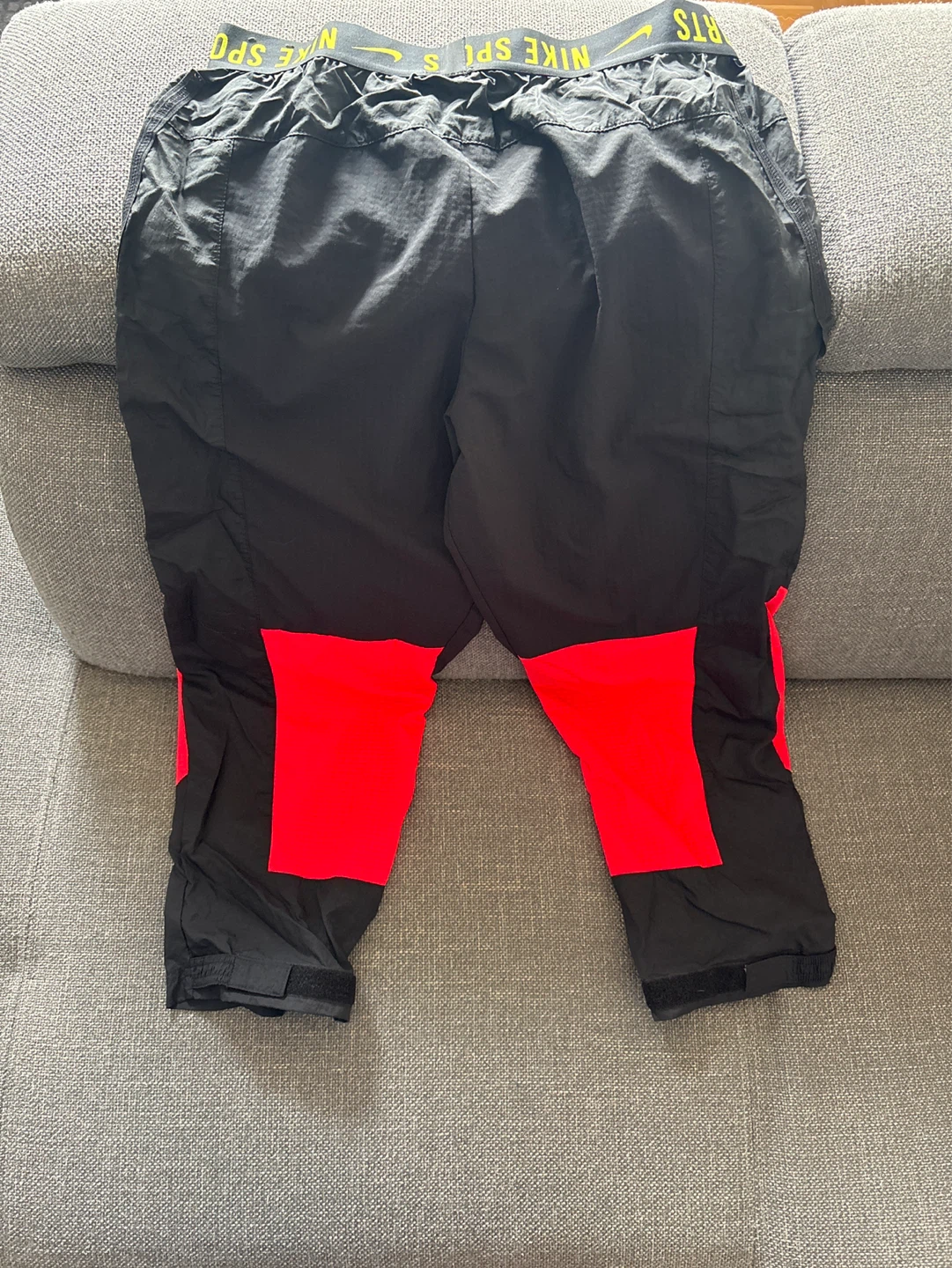 Nike Sports Red & Black Nylon Track Pants - photo 2