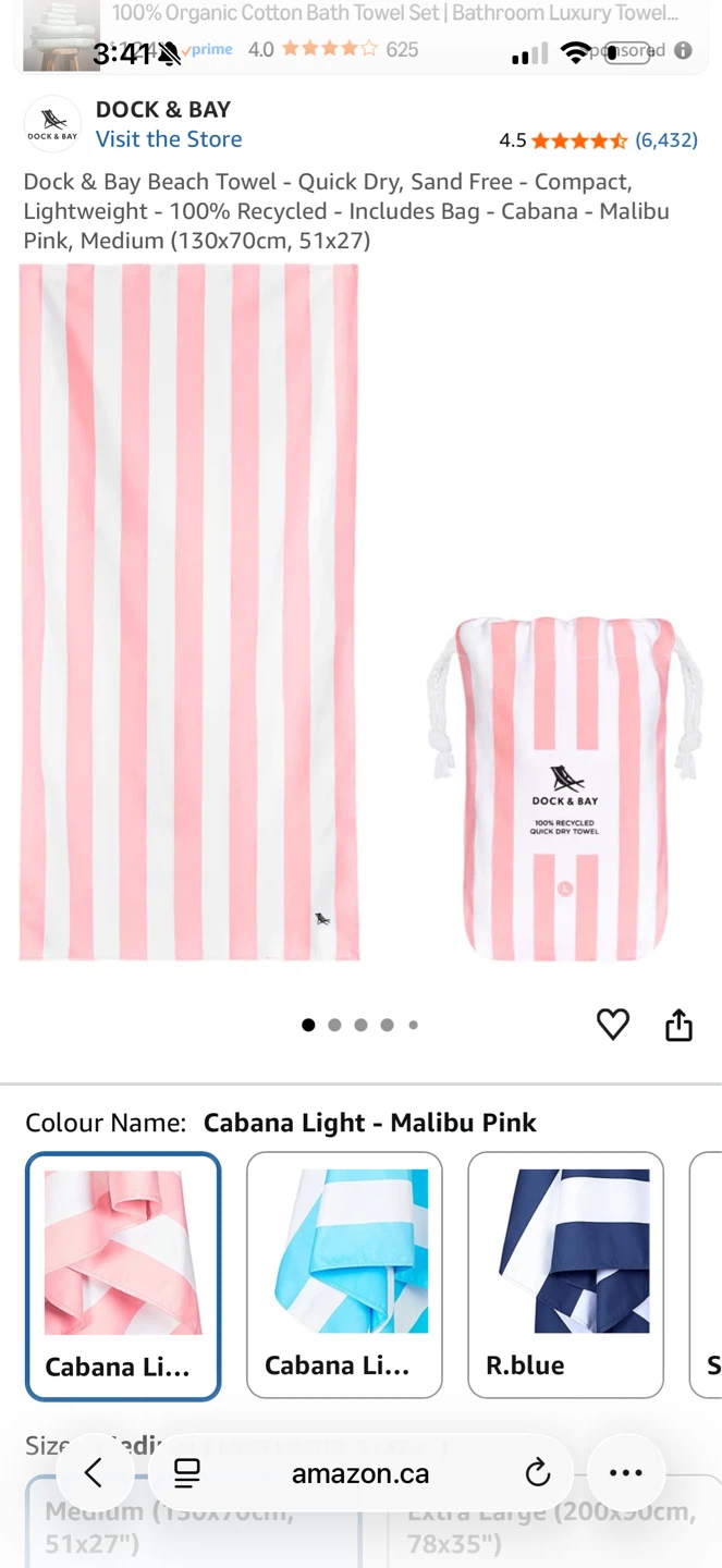 Dock & Bay Quick Dry Beach Towel - Malibu Pink 50” x 27” - photo 3