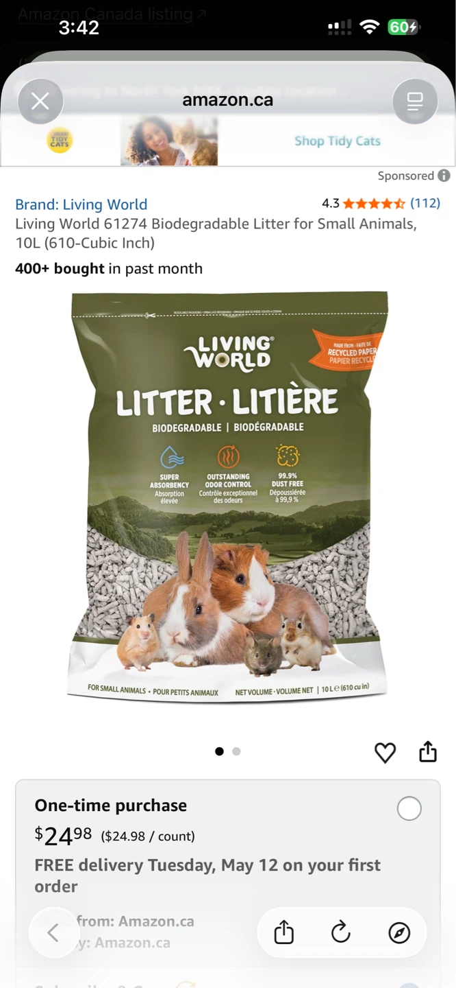 Brand New - Living World Litter for Small Animals, 10L - photo 2