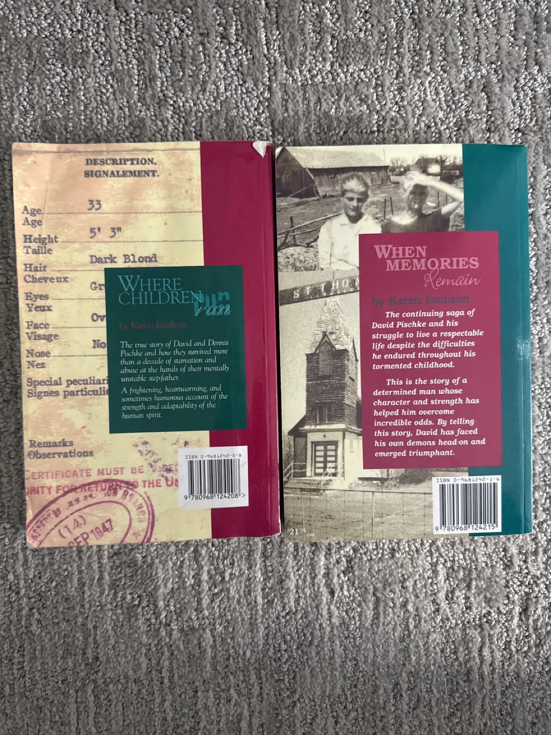 Where Children Run & When Memories Remain Books by Karen Emílsen - photo 2