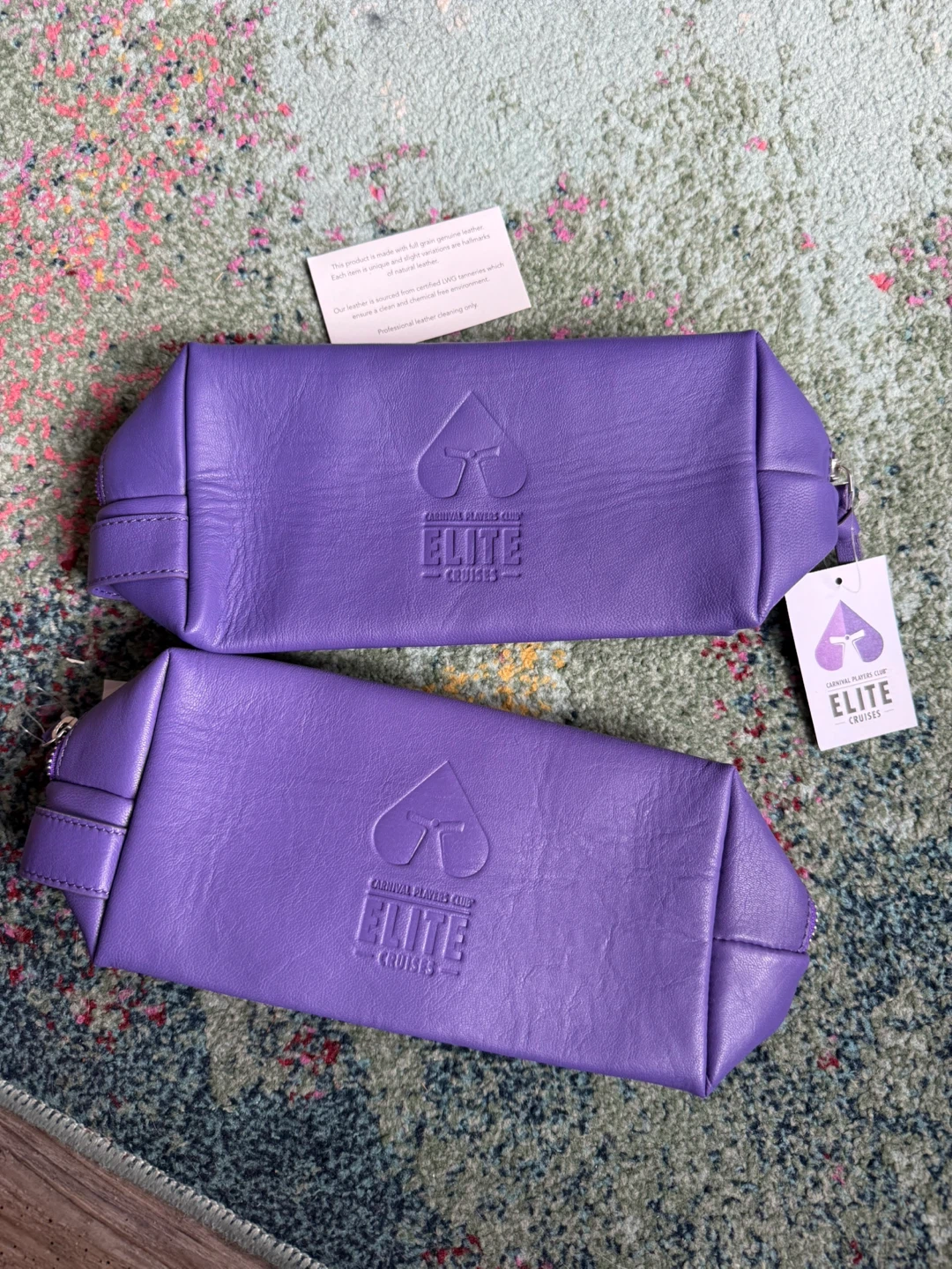 Carnival Cruise Line Leather Cosmetic / Toiletries Bag