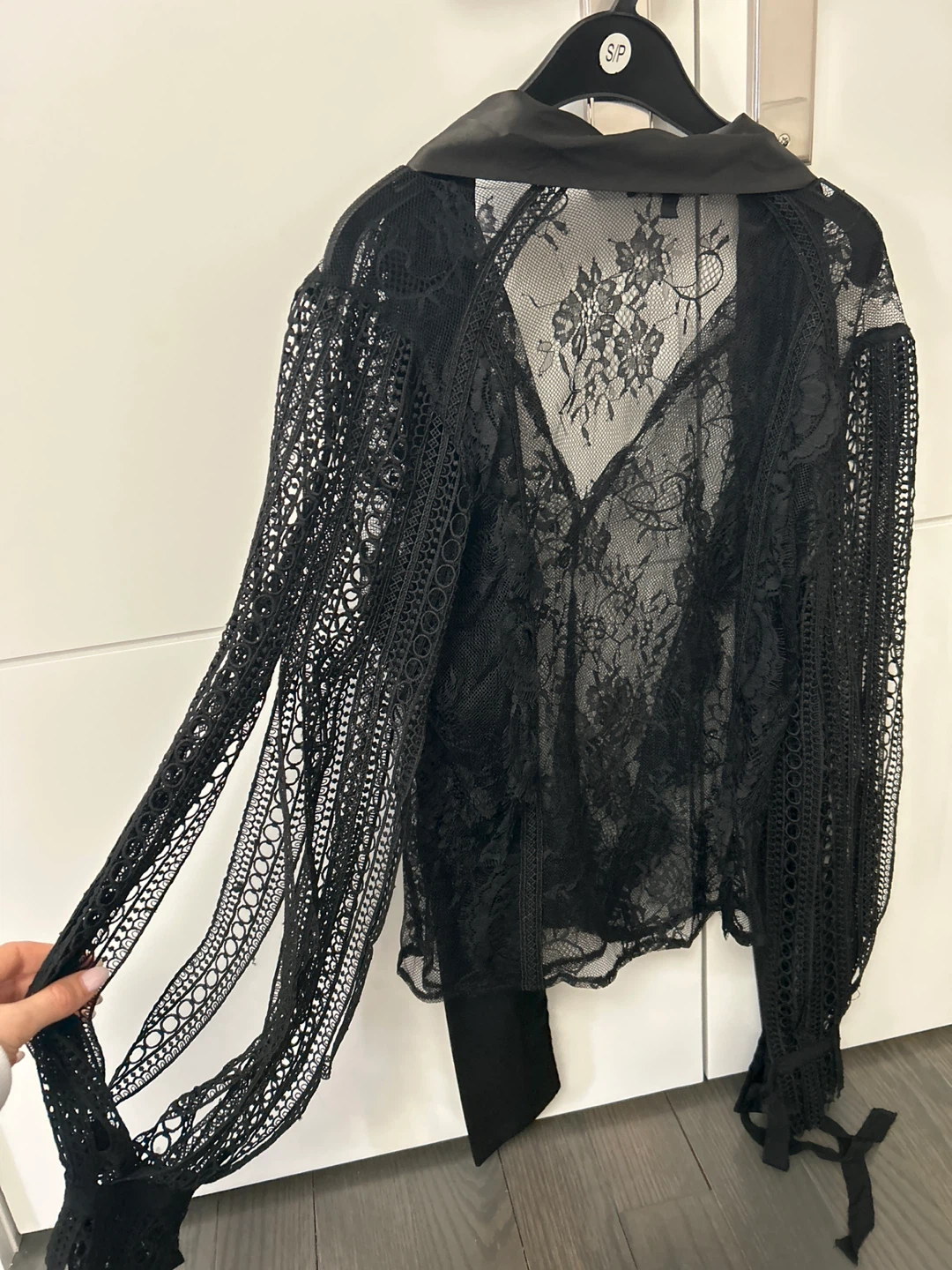BEULAH STYLE Black Lace Blouse Size L - photo 5