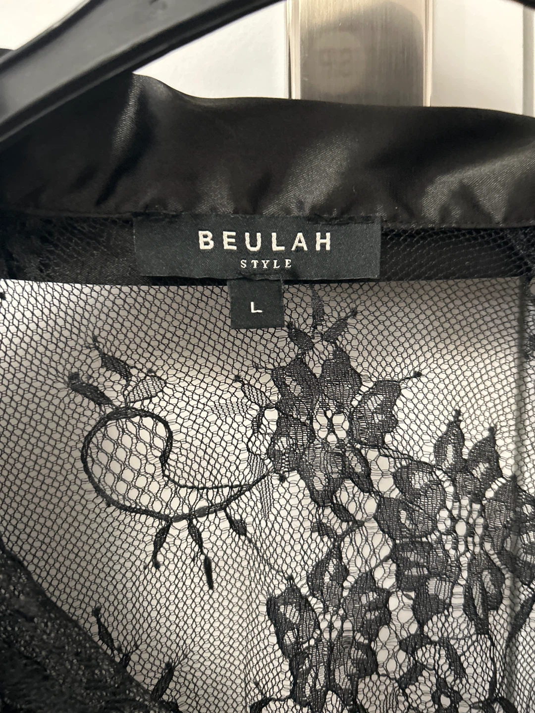 BEULAH STYLE Black Lace Blouse Size L - photo 4
