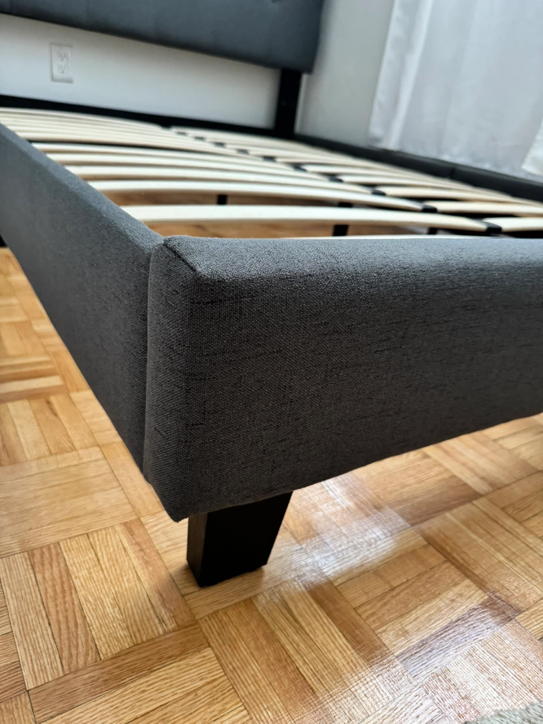 Leon’s Grey Upholstered Full/ double Bed Frame - photo 3