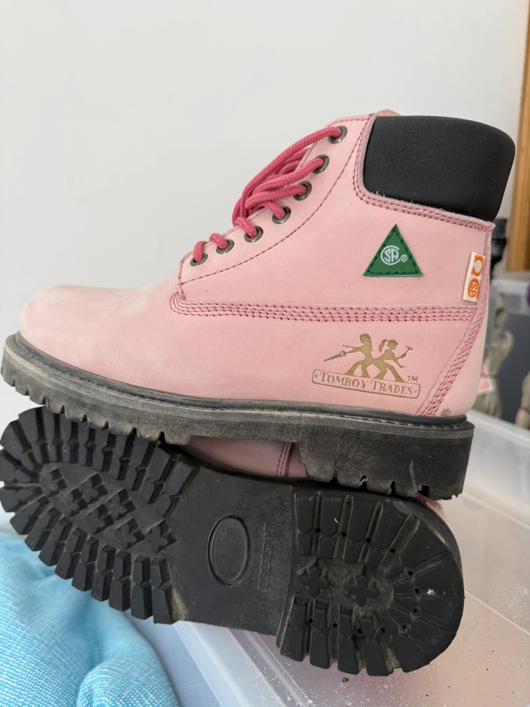 Women’s Pink Steel Toe Work Boots Size 6 – CSA Approved - photo 2
