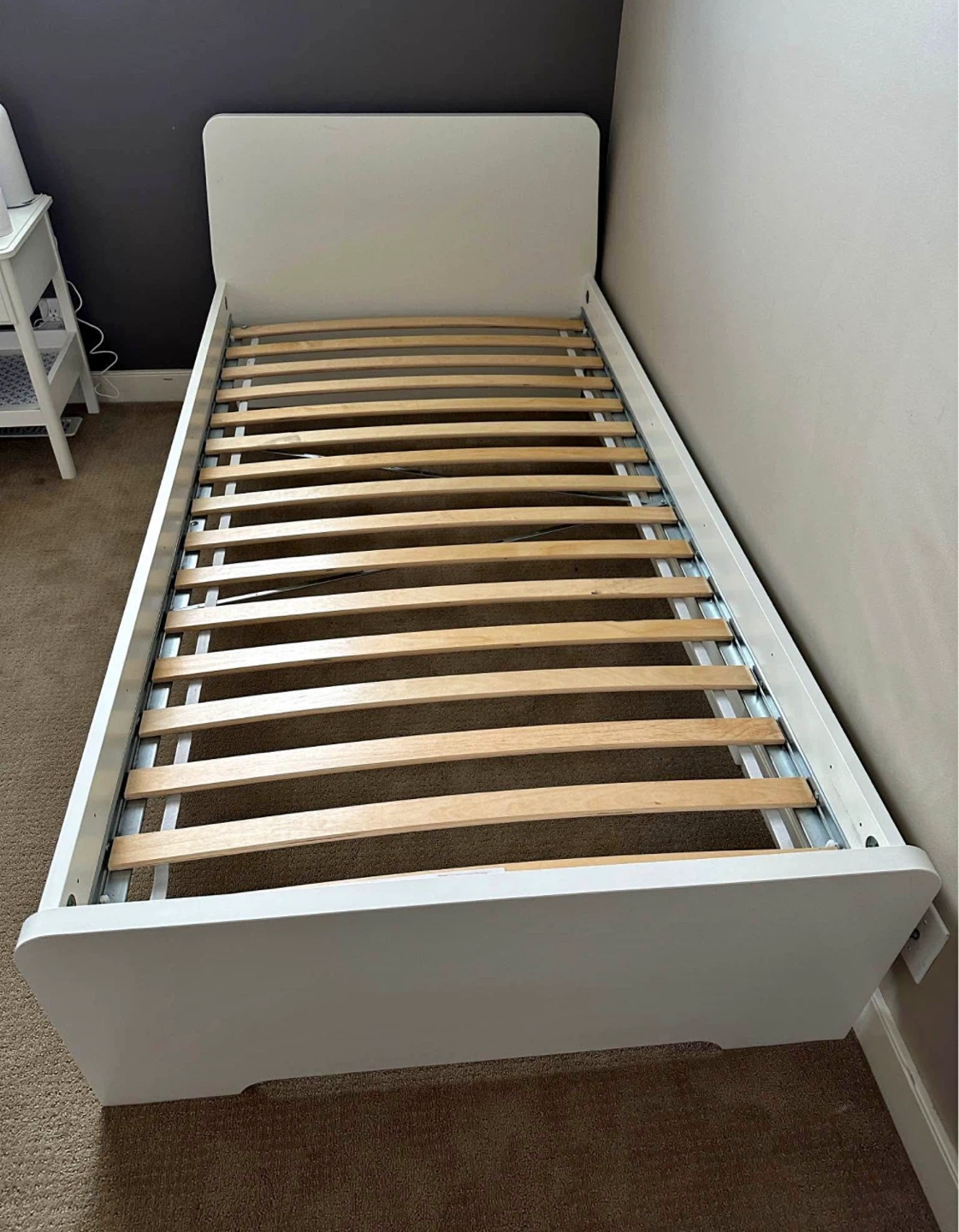 IKEA Twin bed frame white
