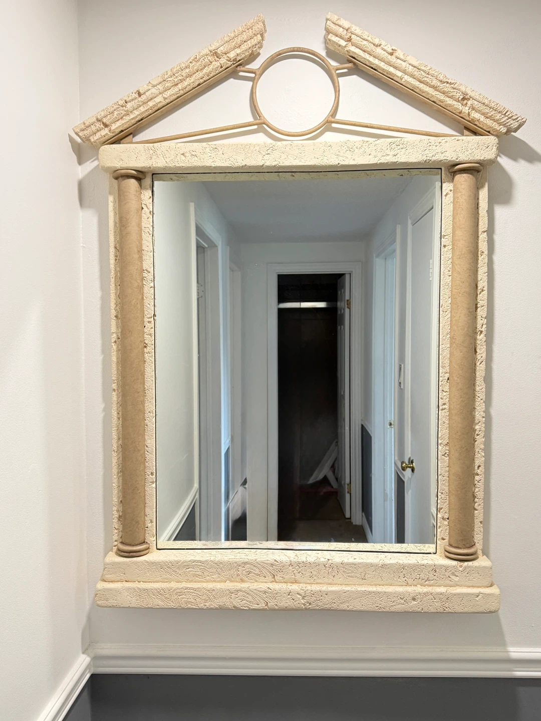 Half-Moon Console Table with Mirror set