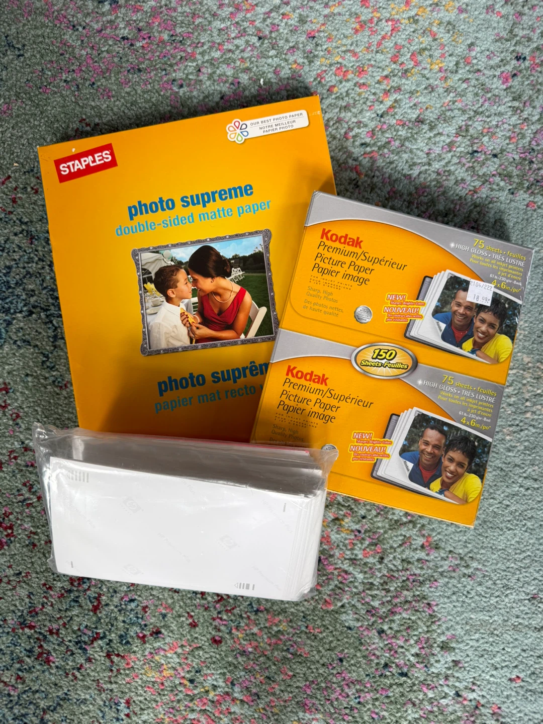 HP, Kodak & Staples Photo Print Paper