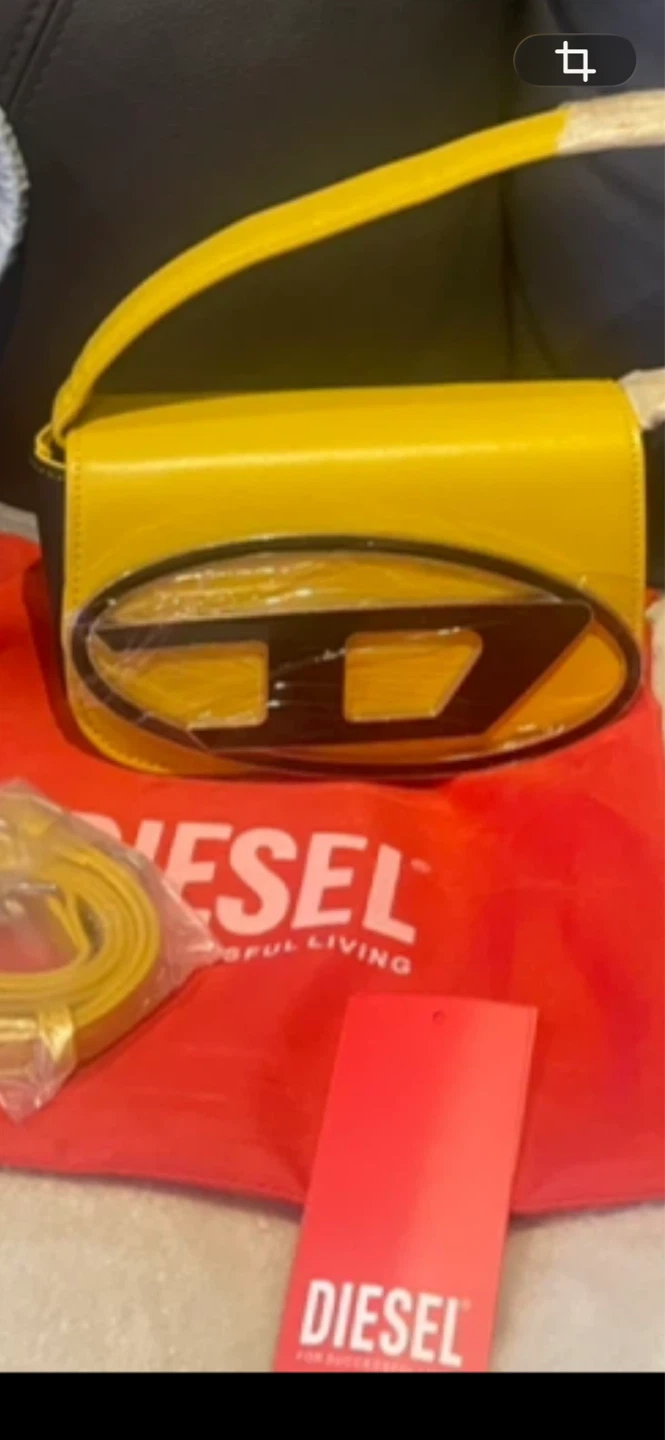 Yellow Diesel Shoulder Bag with Large D Logo
