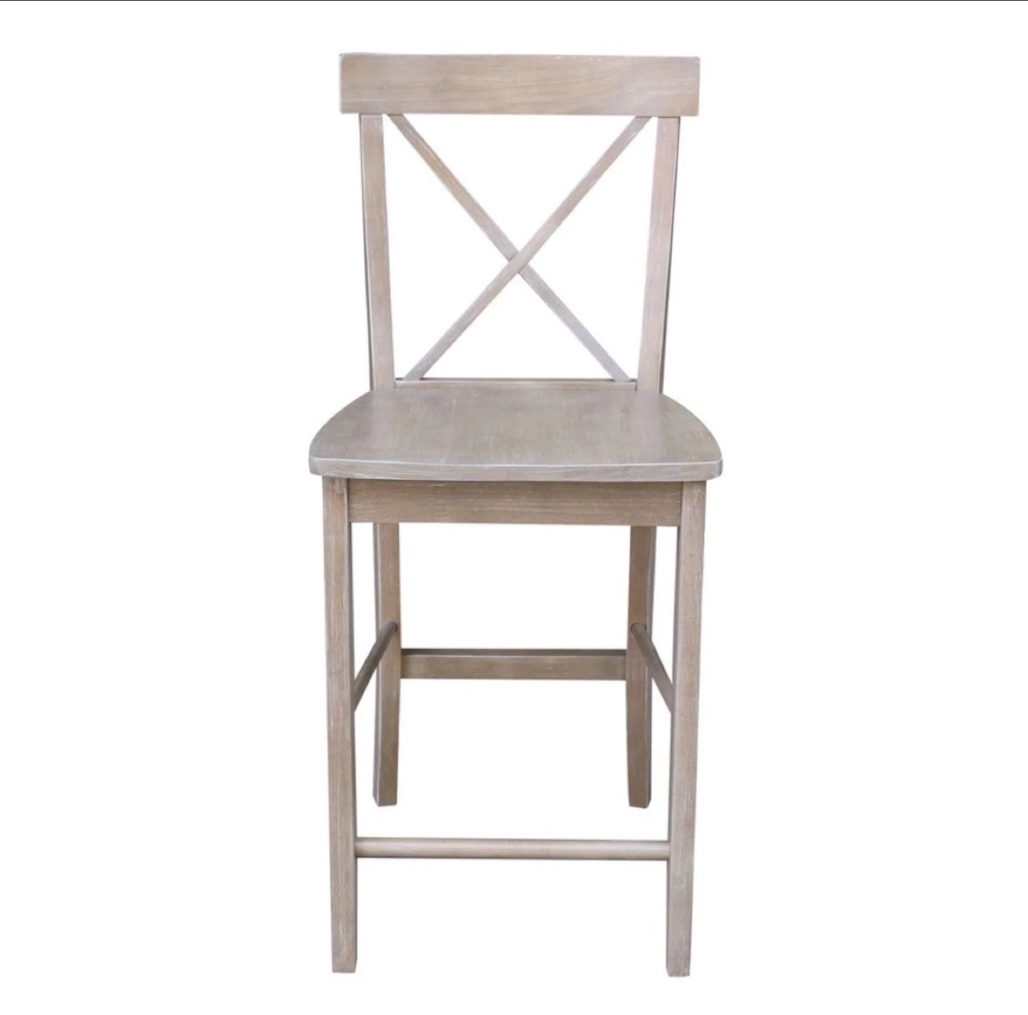 Linon Torino Greywash X Back Counter Stool