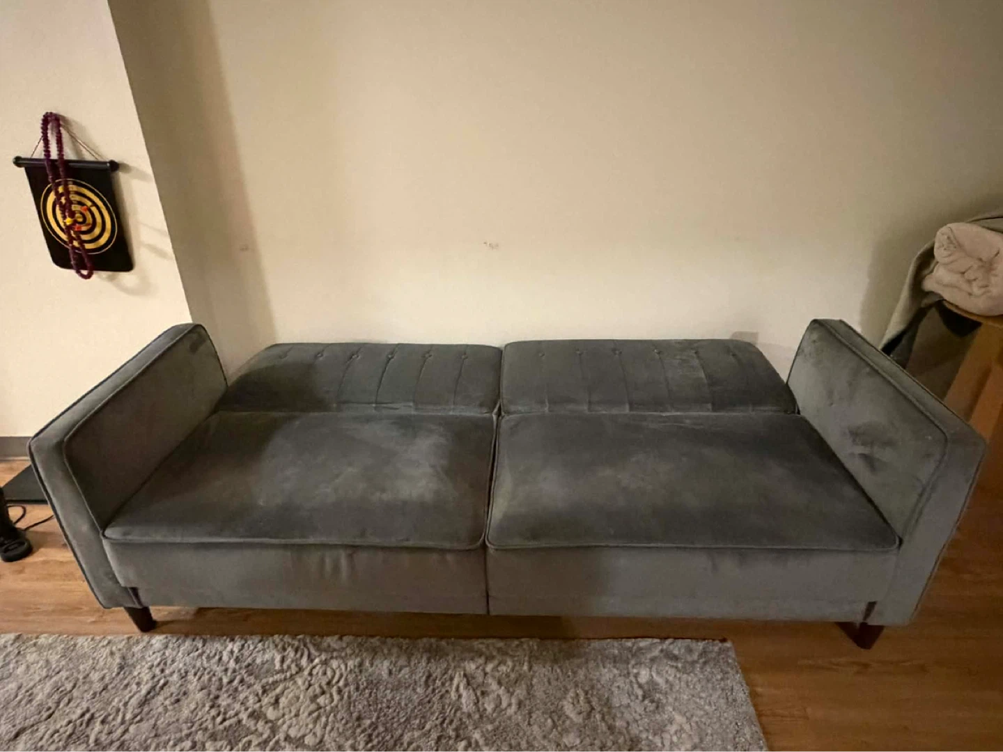 Mercury Row Perdue 81.5" Velvet Convertible Sofa - photo 4
