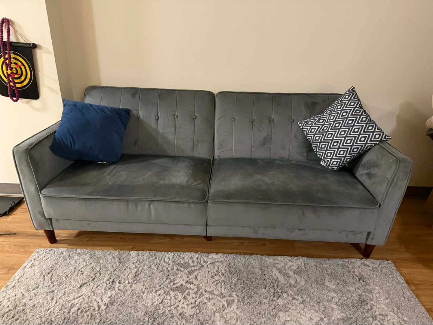 Mercury Row Perdue 81.5" Velvet Convertible Sofa - photo 3