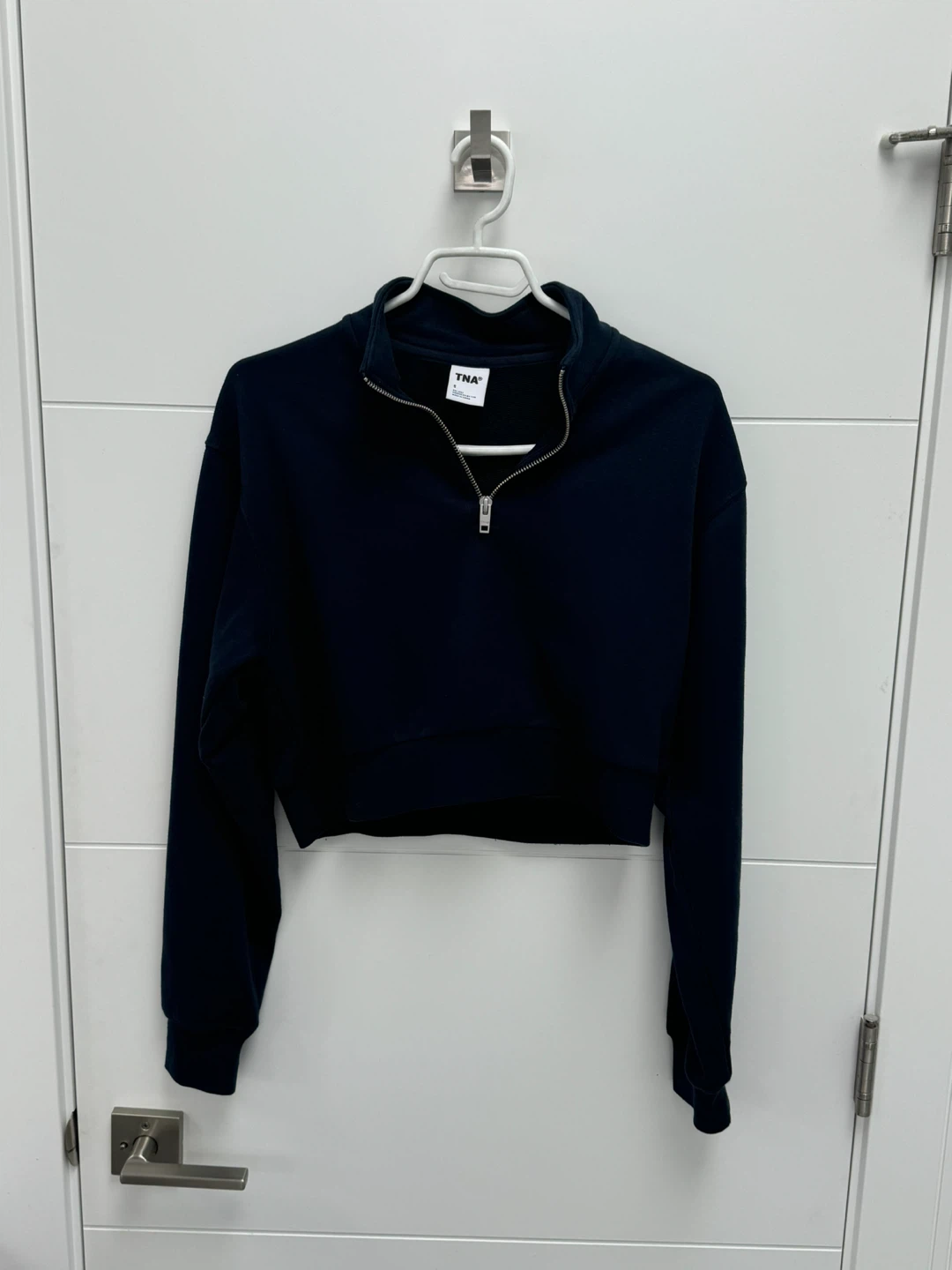 TNA Cropped 1/4 Zip Sweatshirt - Size S