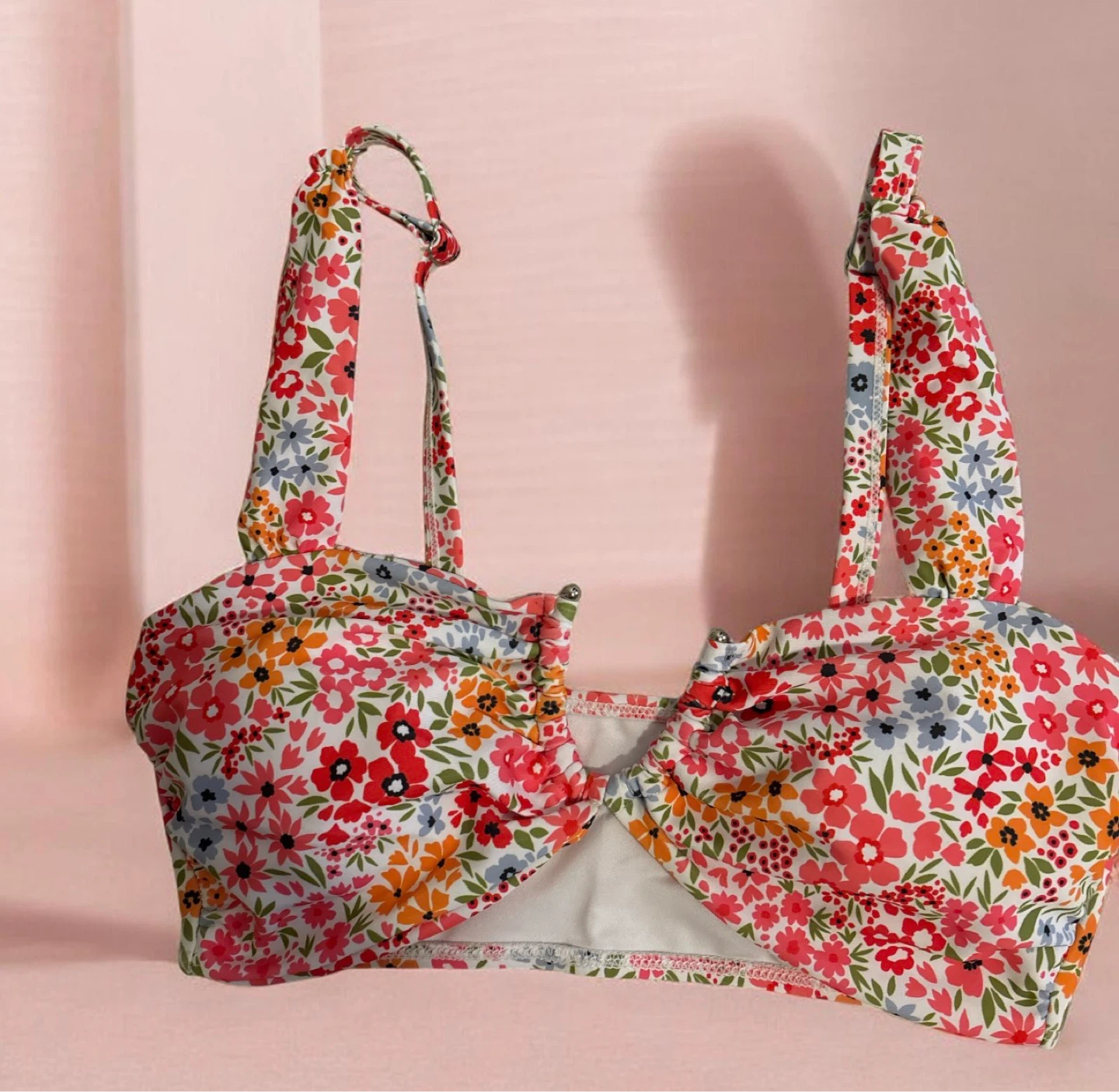 Floral Print High-Waisted Bikini - Size L - photo 3