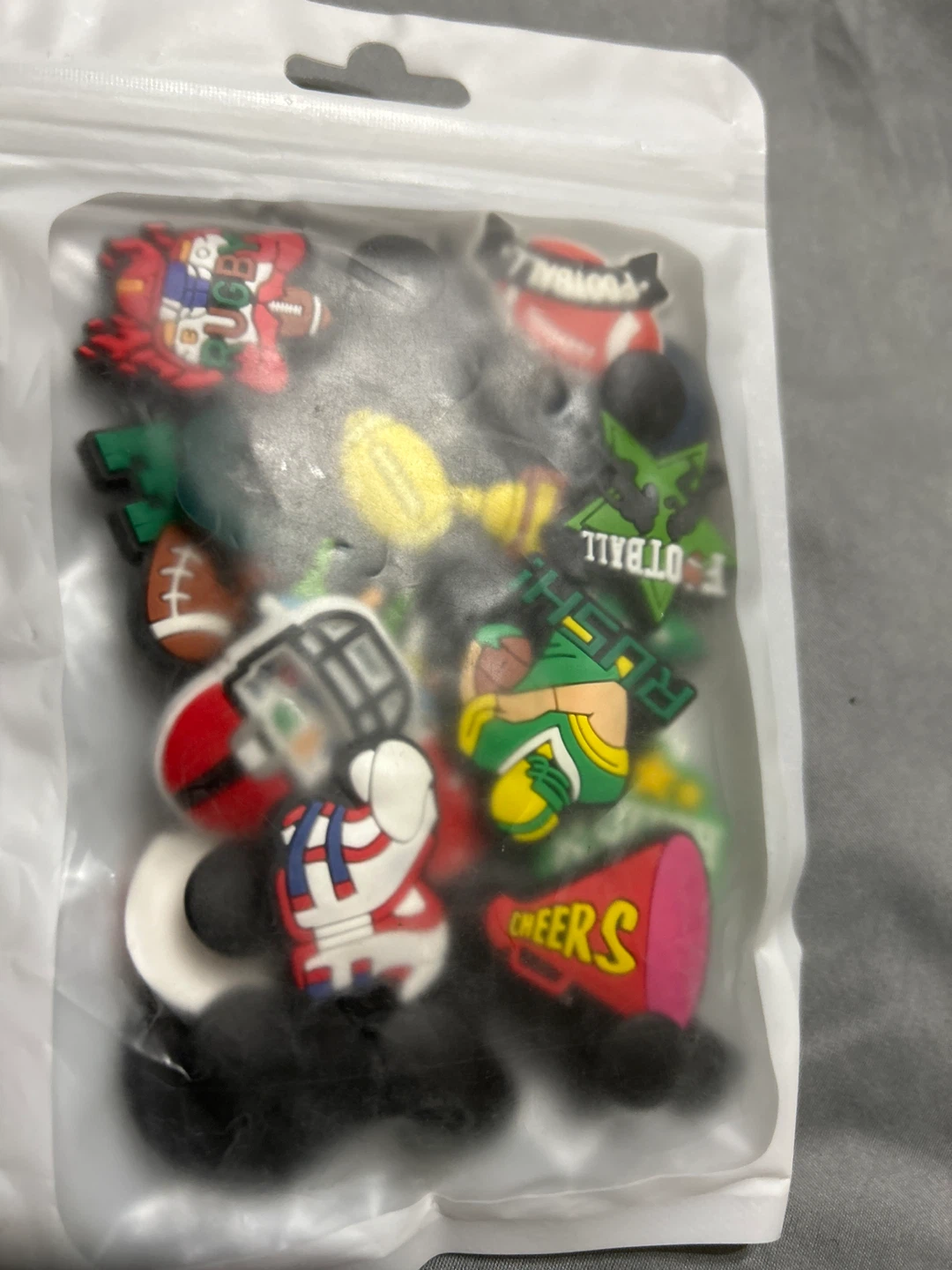 New/25pc Football Theme Shoe Charms!