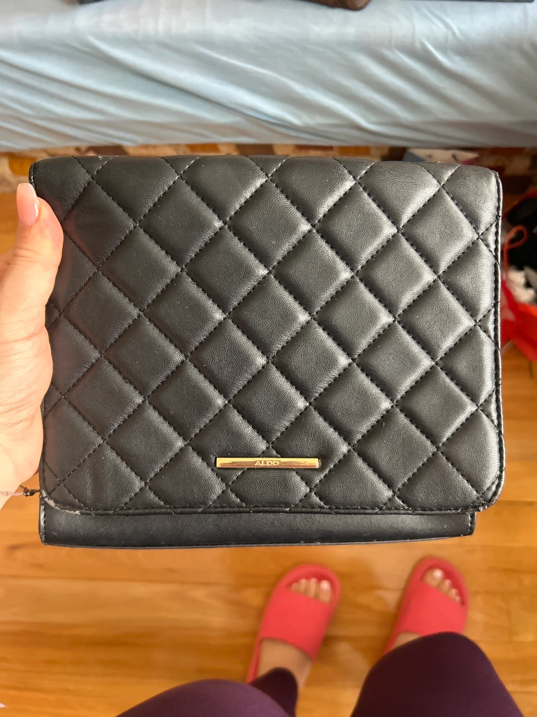 ALDO Black Quilted Chain Shoulder Bag - photo 2
