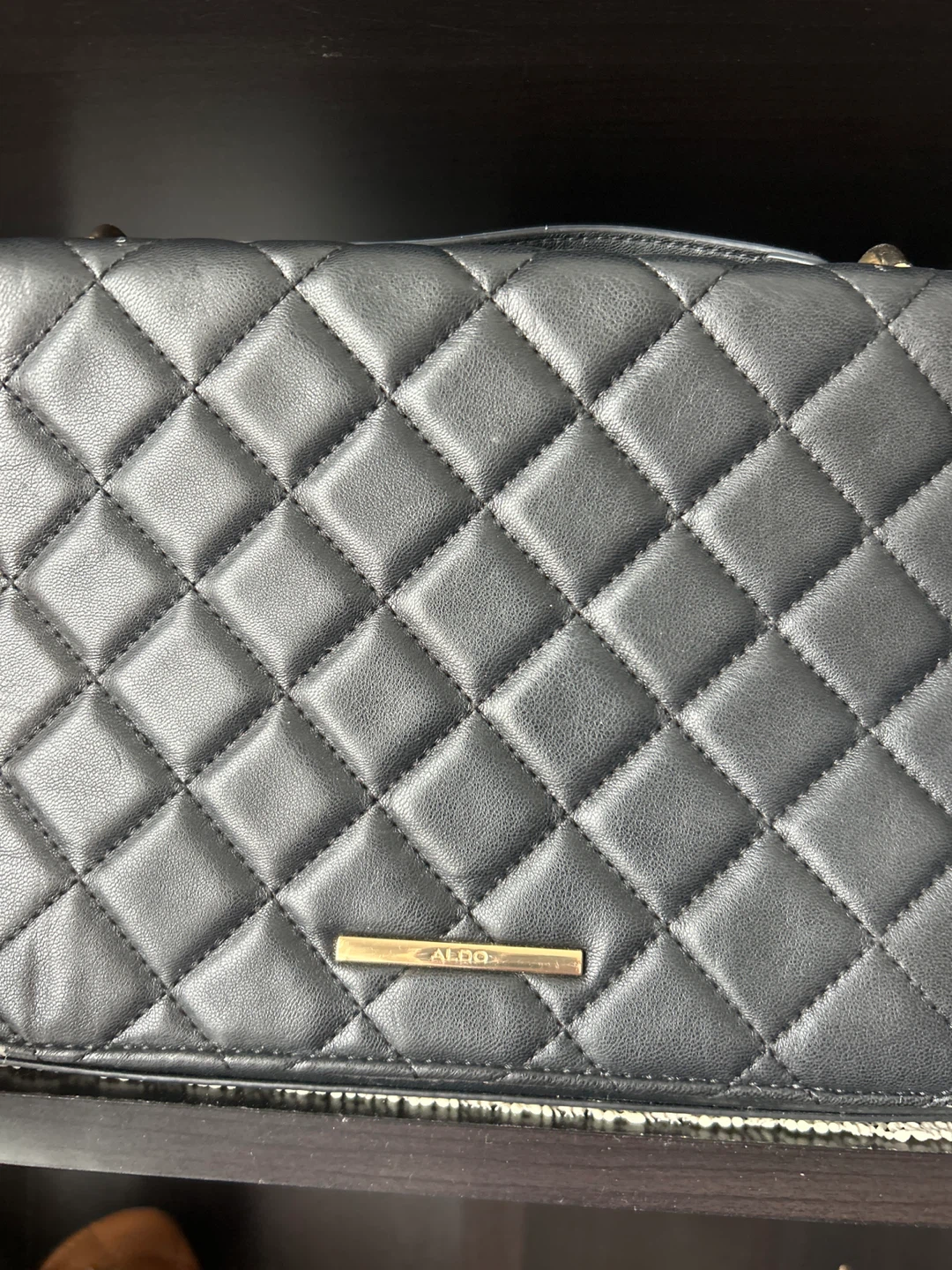 ALDO Black Quilted Chain Shoulder Bag - photo 4