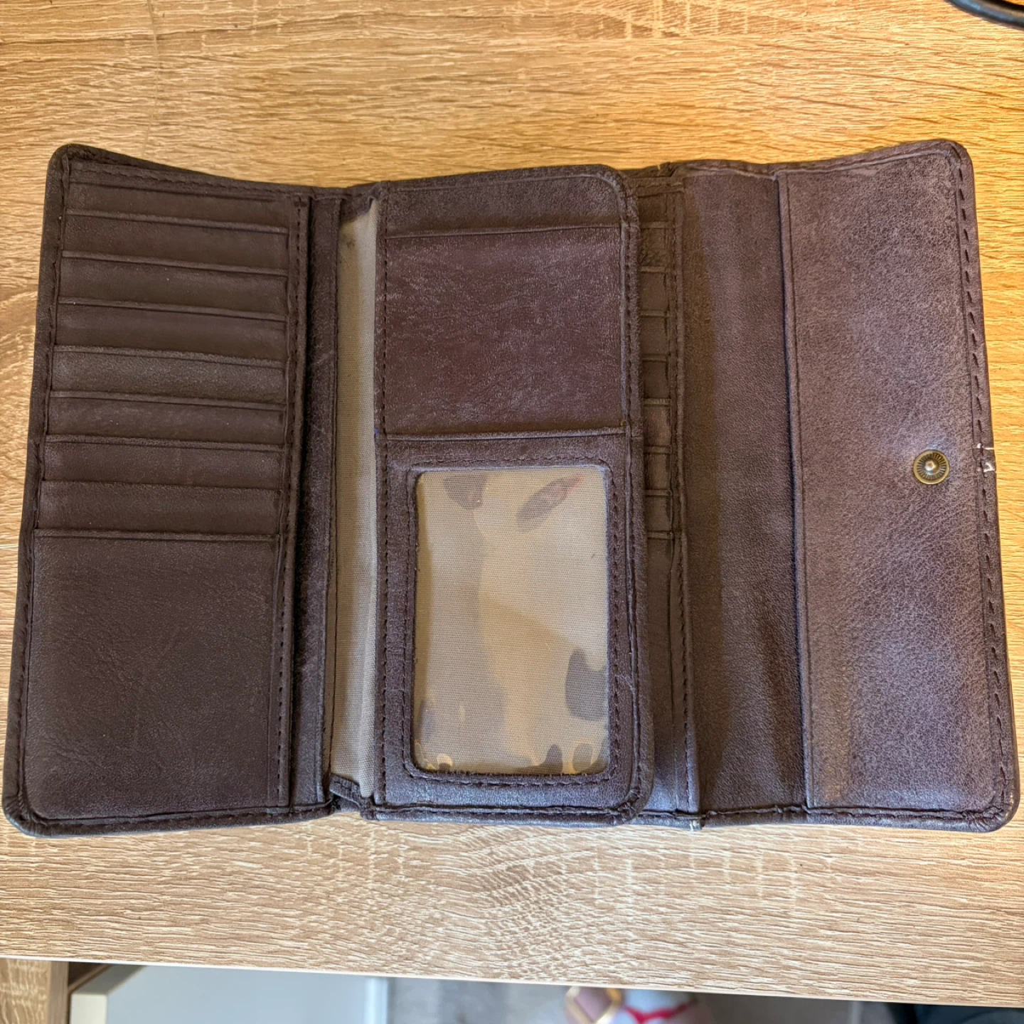 Roots Brown Leather Trifold Wallet - photo 3