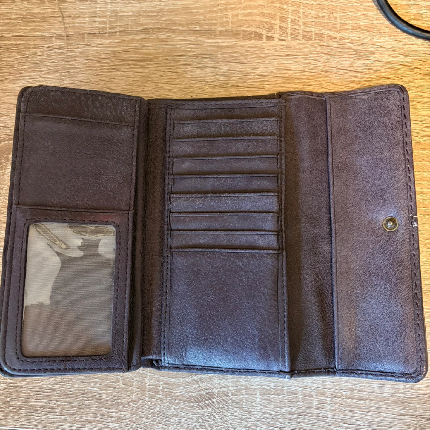 Roots Brown Leather Trifold Wallet - photo 4