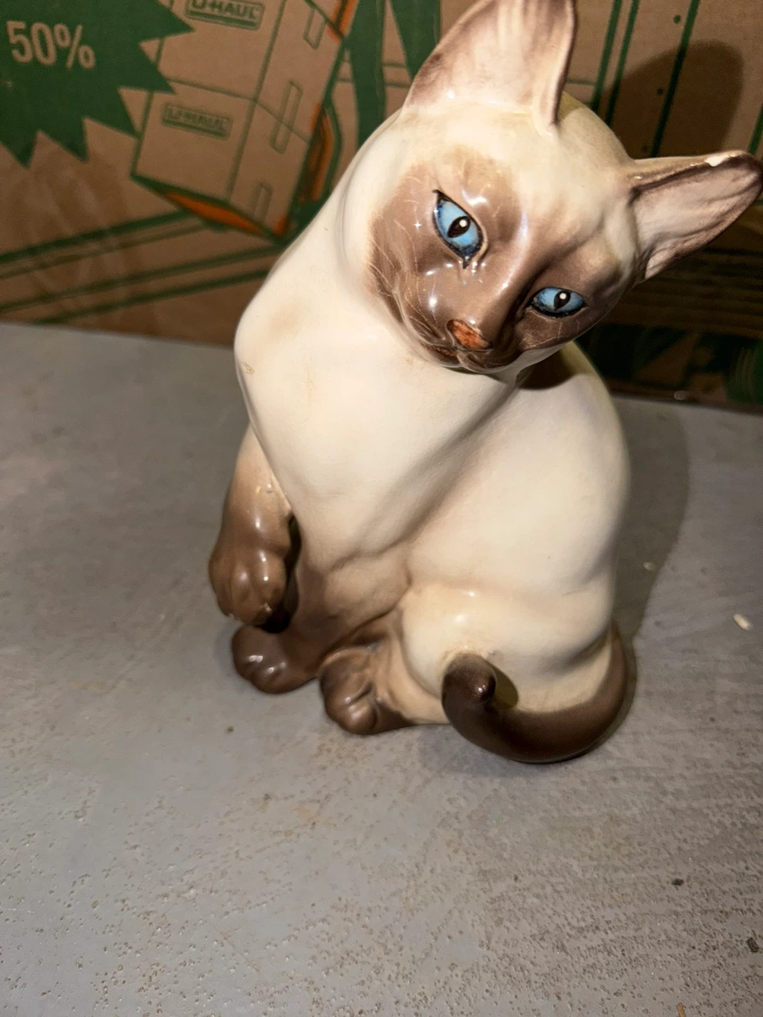 Ceramic Siamese Cat Figurine