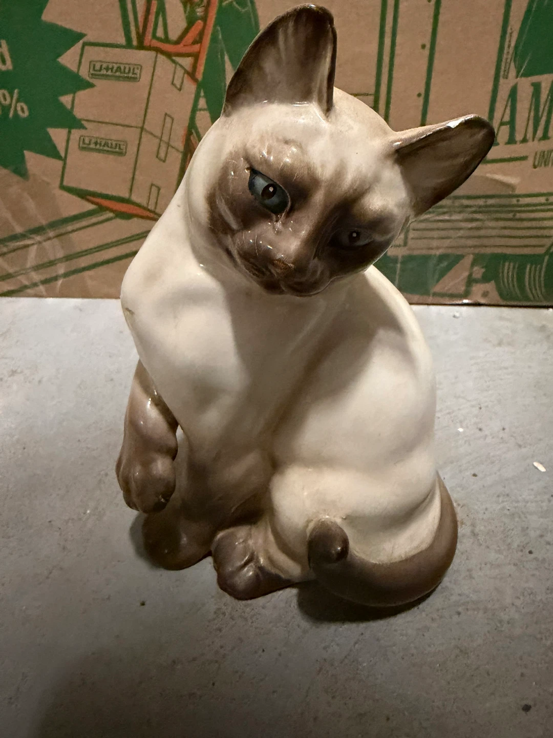Ceramic Siamese Cat Figurine - photo 2