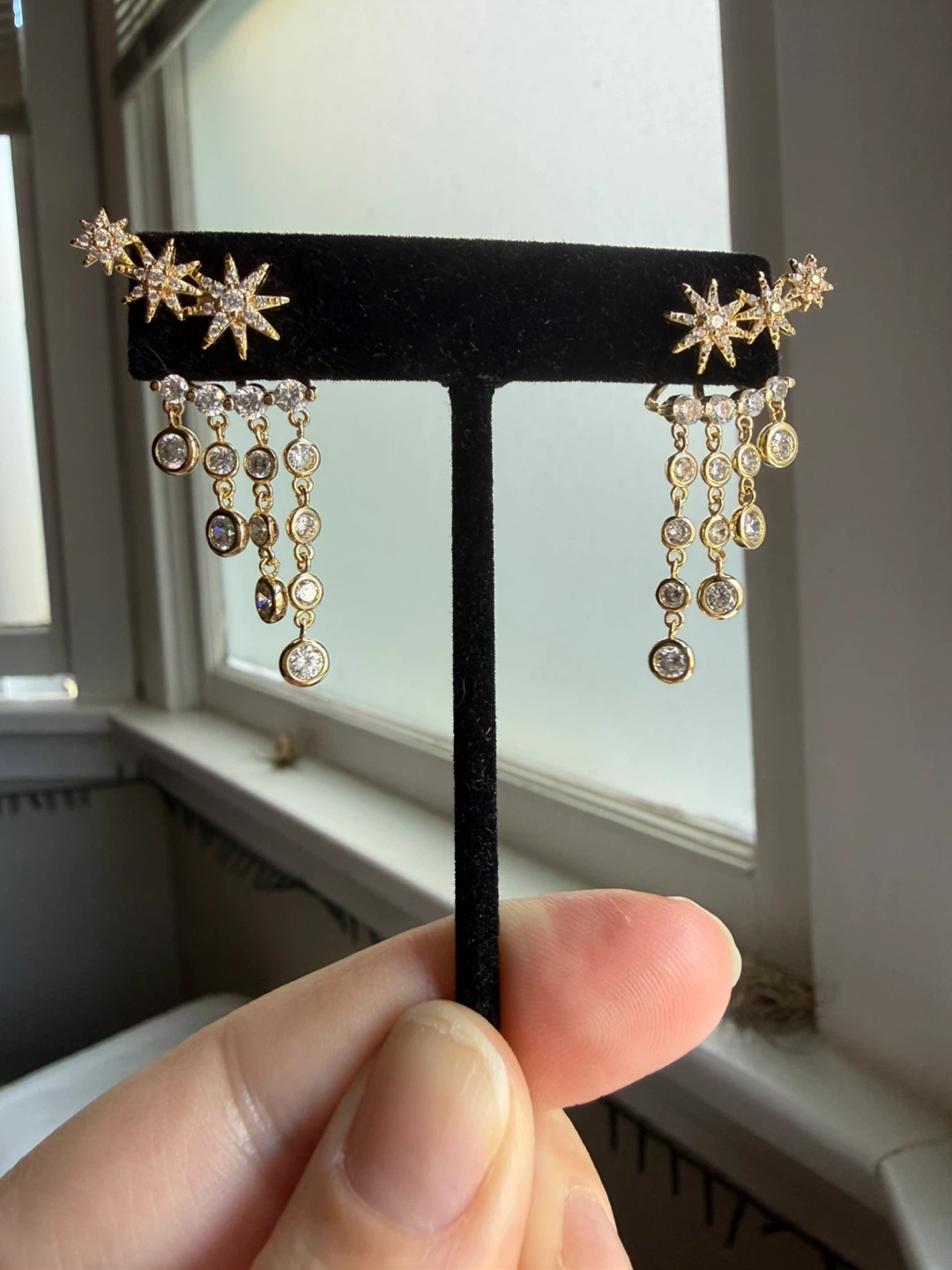 Stella & Dot - convertible gold earrings set