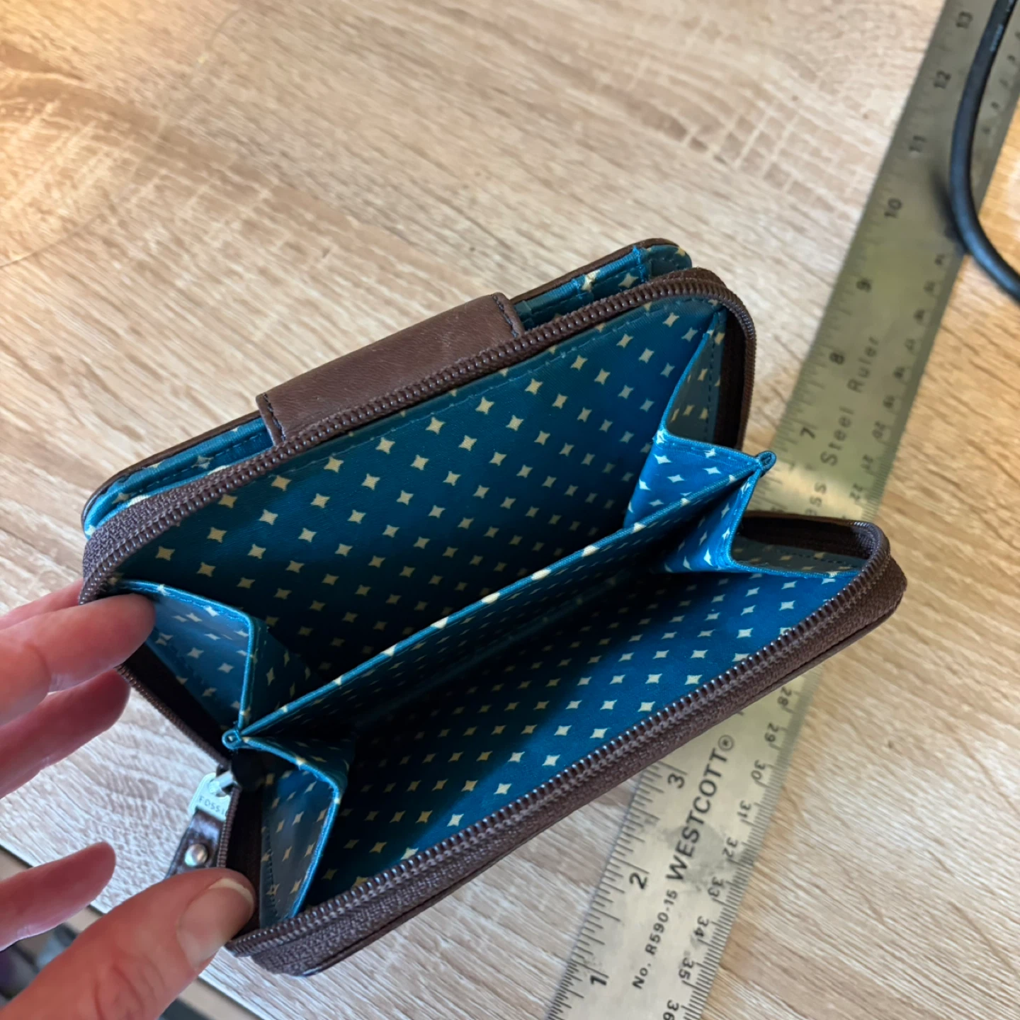Fossil Key-Per Brown Floral Zip Around Wallet - photo 4